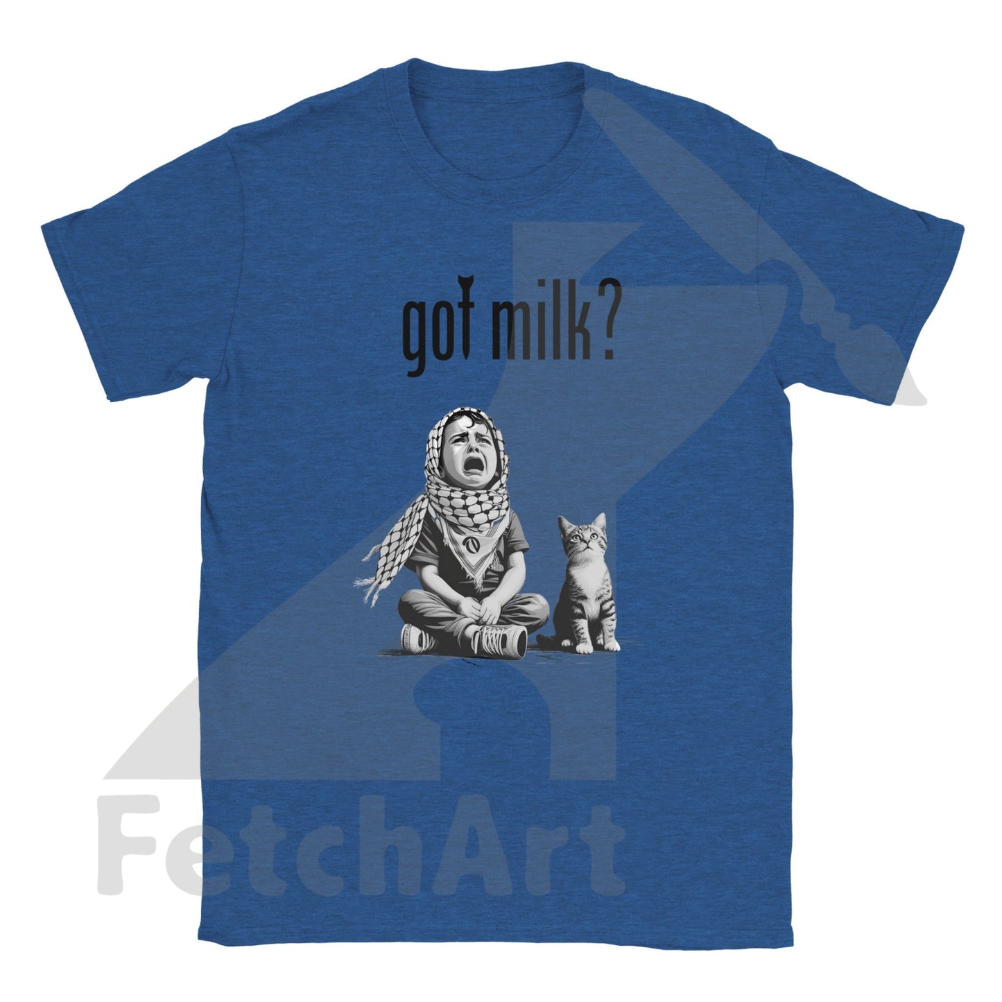 Classic Unisex Crewneck T Shirt-Got Milk Heather Royal / S Digital Prints