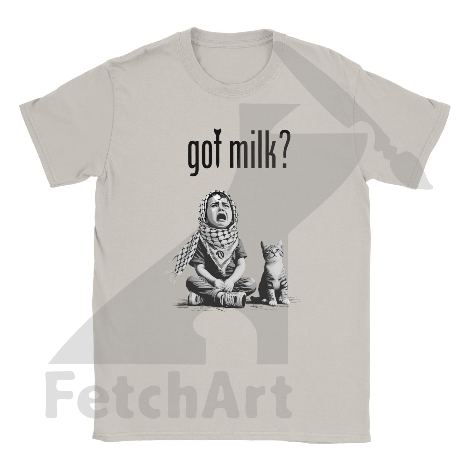Classic Unisex Crewneck T Shirt-Got Milk Ice Gray / S Digital Prints