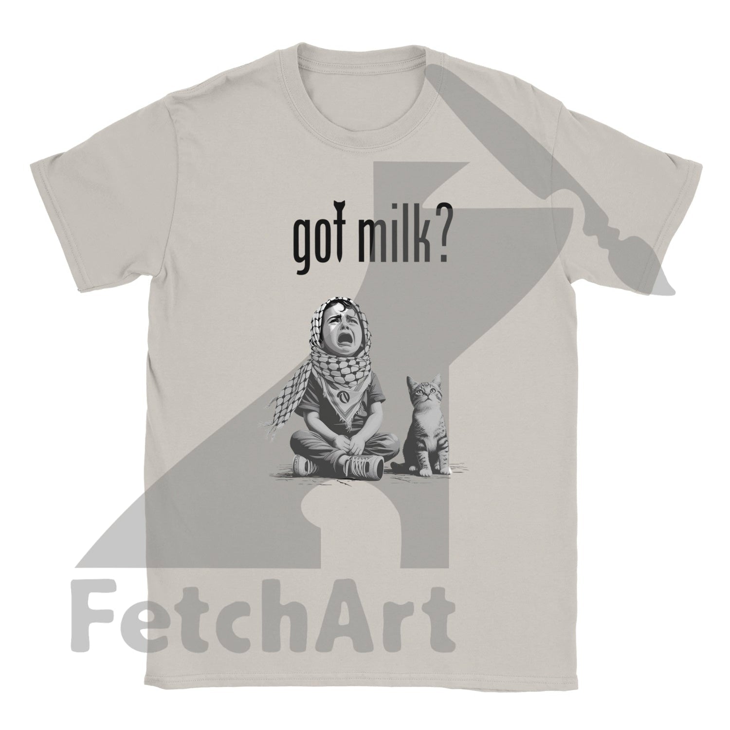 Classic Unisex Crewneck T Shirt-Got Milk Ice Gray / S Digital Prints