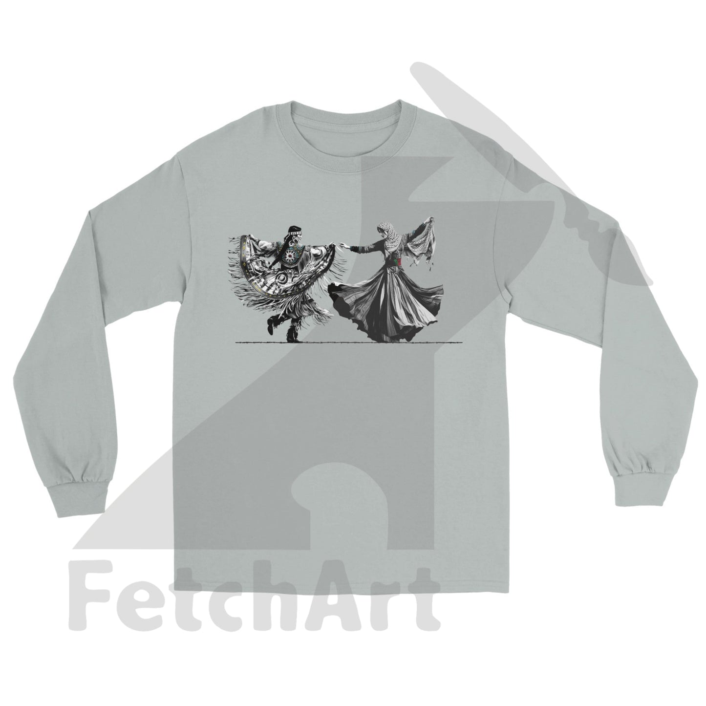 Classic Unisex Longsleeve T-shirt, Women's Freedom Dance - Fetch Art