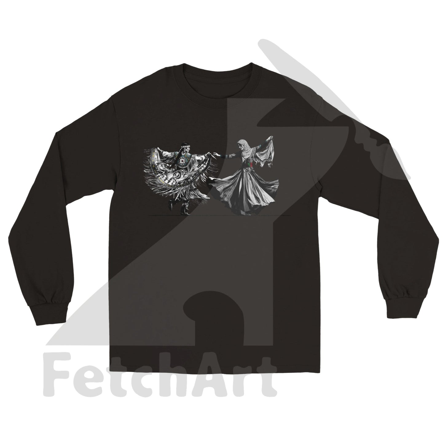 Classic Unisex Longsleeve T-shirt, Women's Freedom Dance - Fetch Art