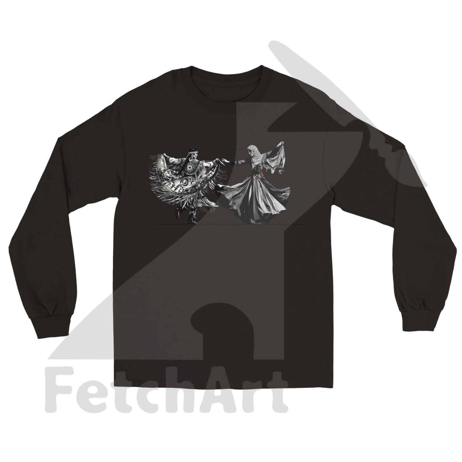 Classic Unisex Longsleeve T-shirt, Women's Freedom Dance - Fetch Art