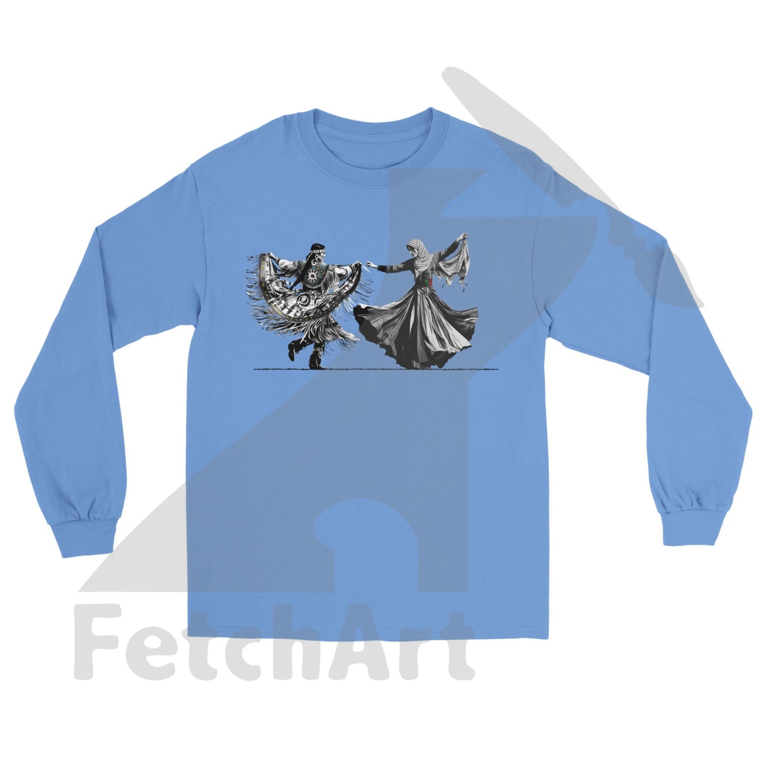 Classic Unisex Longsleeve T-shirt, Women's Freedom Dance - Fetch Art