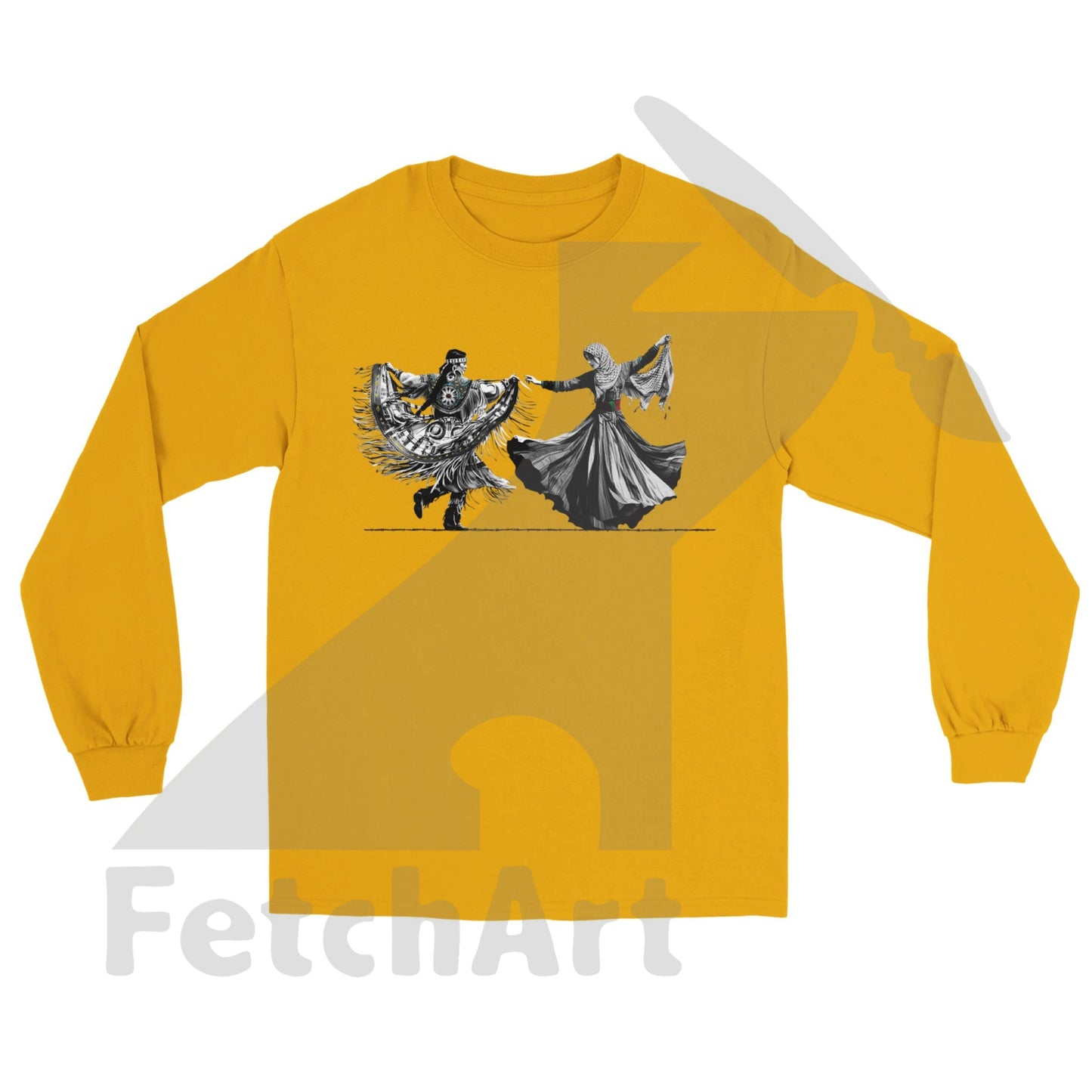 Classic Unisex Longsleeve T-shirt, Women's Freedom Dance - Fetch Art