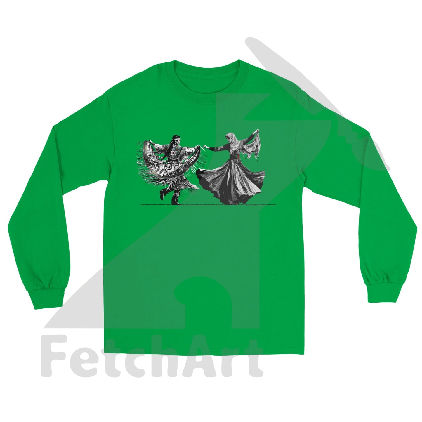 Classic Unisex Longsleeve T-shirt, Women's Freedom Dance - Fetch Art