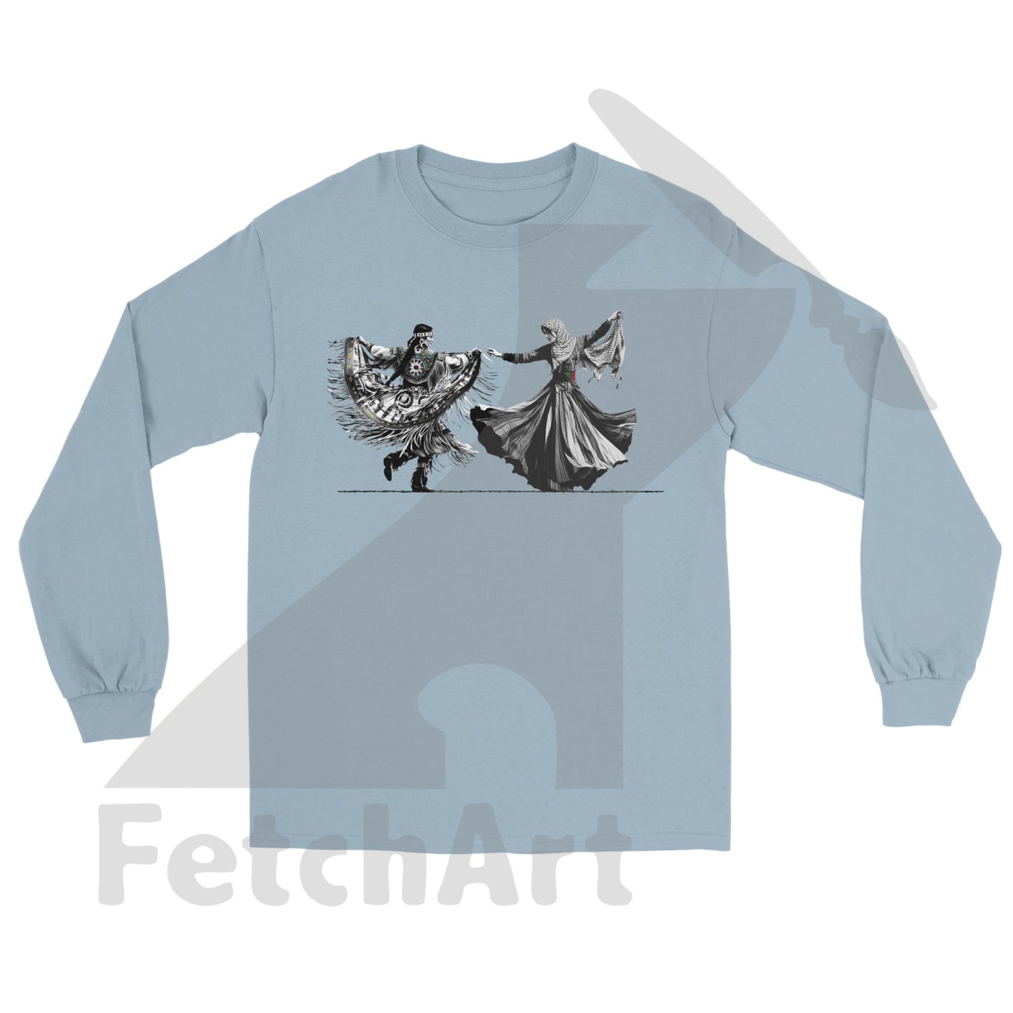 Classic Unisex Longsleeve T-shirt, Women's Freedom Dance - Fetch Art