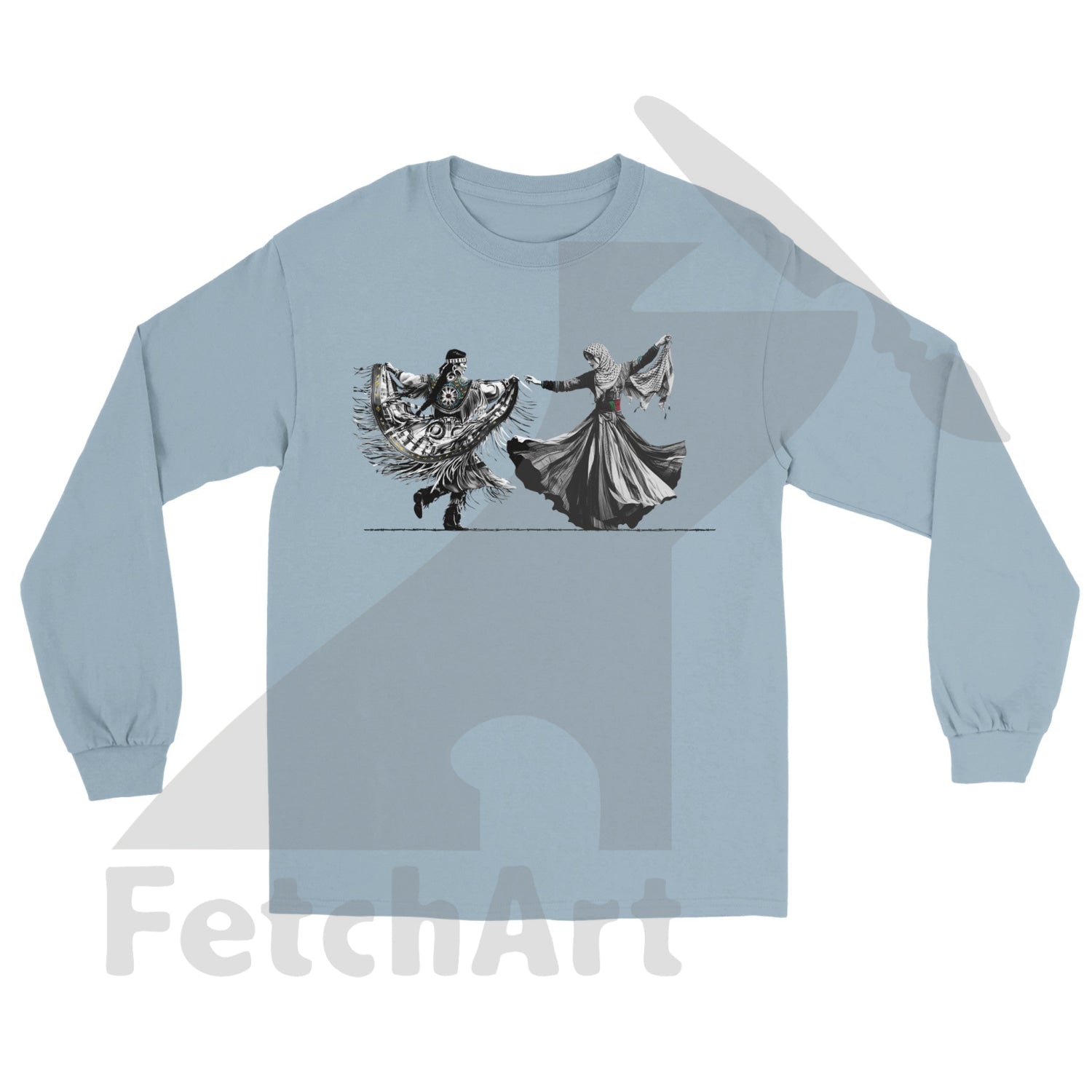 Classic Unisex Longsleeve T-shirt, Women's Freedom Dance - Fetch Art