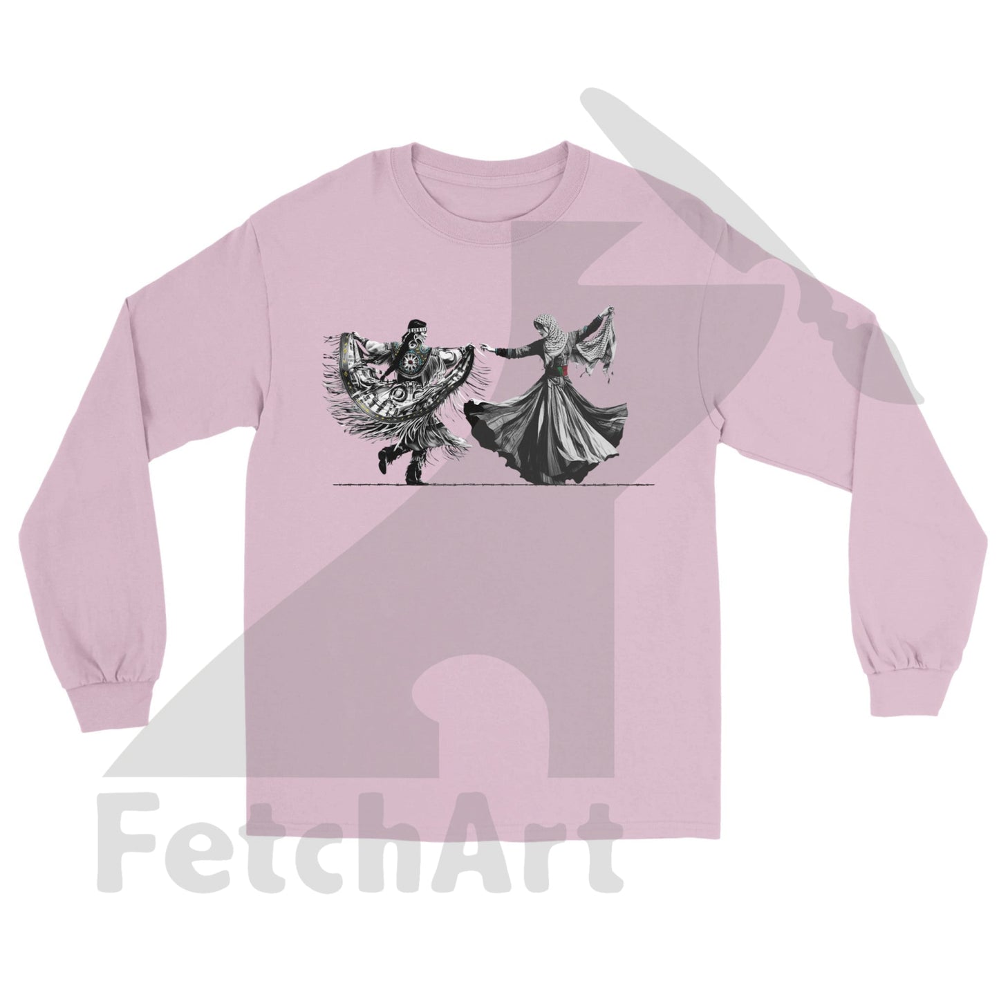 Classic Unisex Longsleeve T-shirt, Women's Freedom Dance - Fetch Art