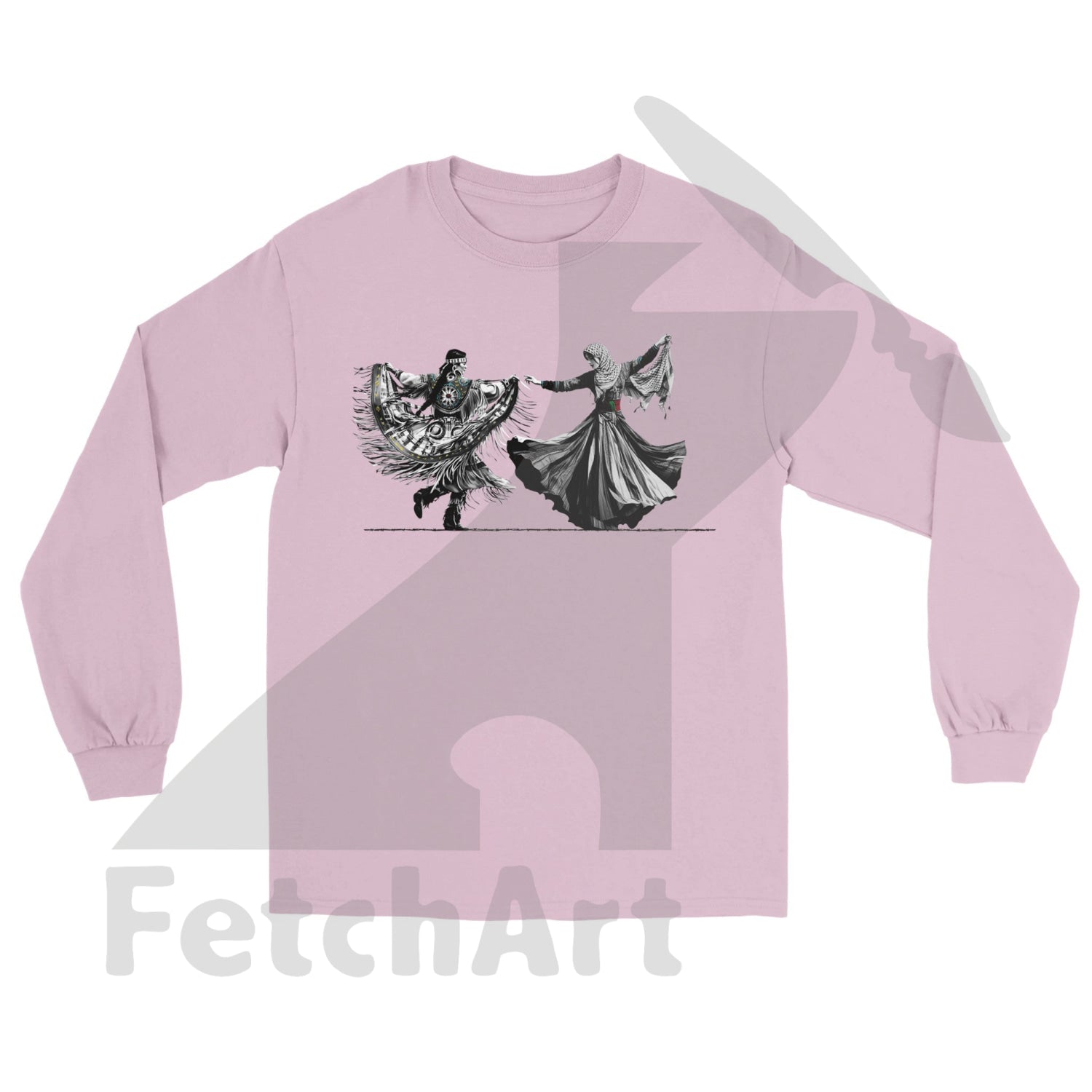 Classic Unisex Longsleeve T-shirt, Women's Freedom Dance - Fetch Art