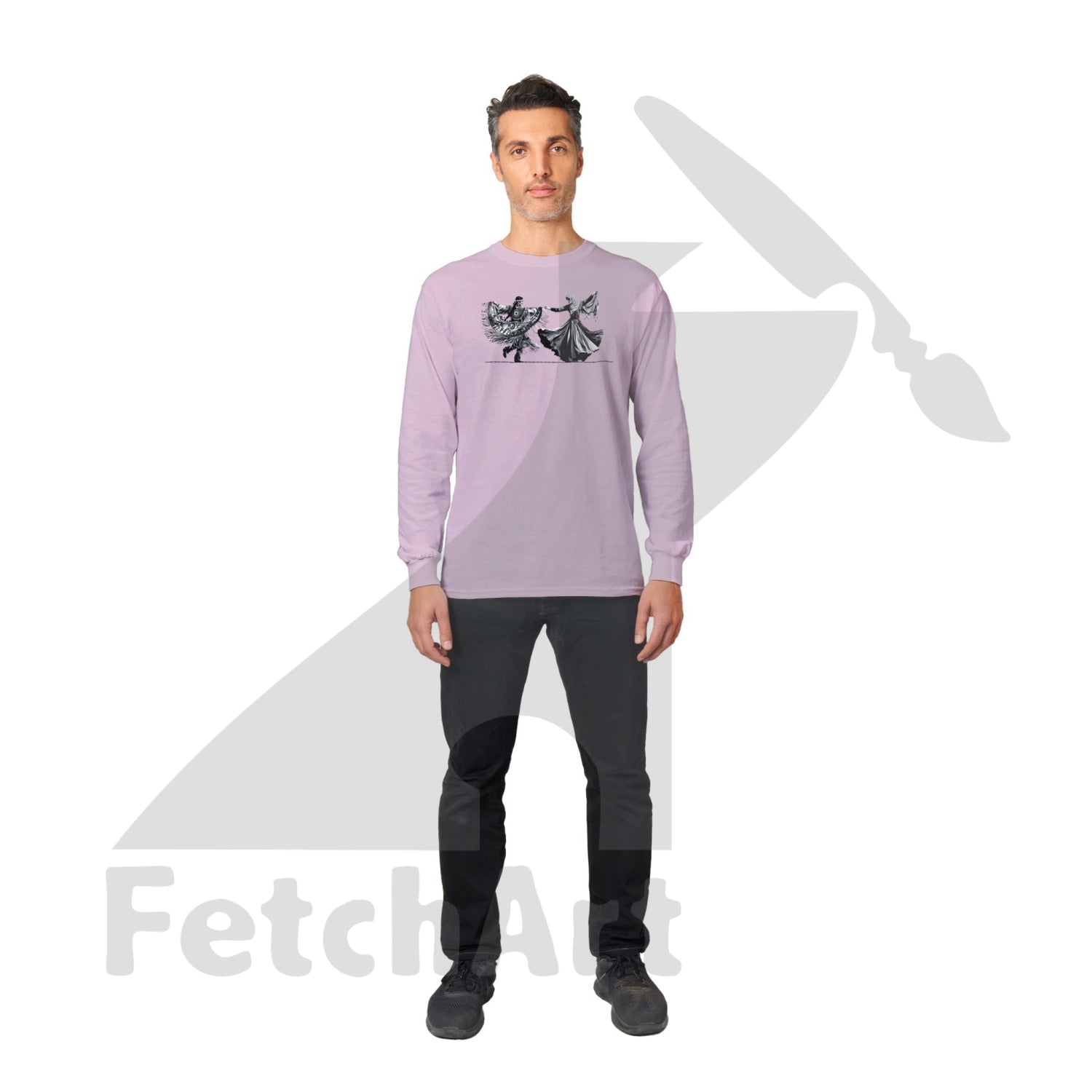Classic Unisex Longsleeve T-shirt, Women's Freedom Dance - Fetch Art