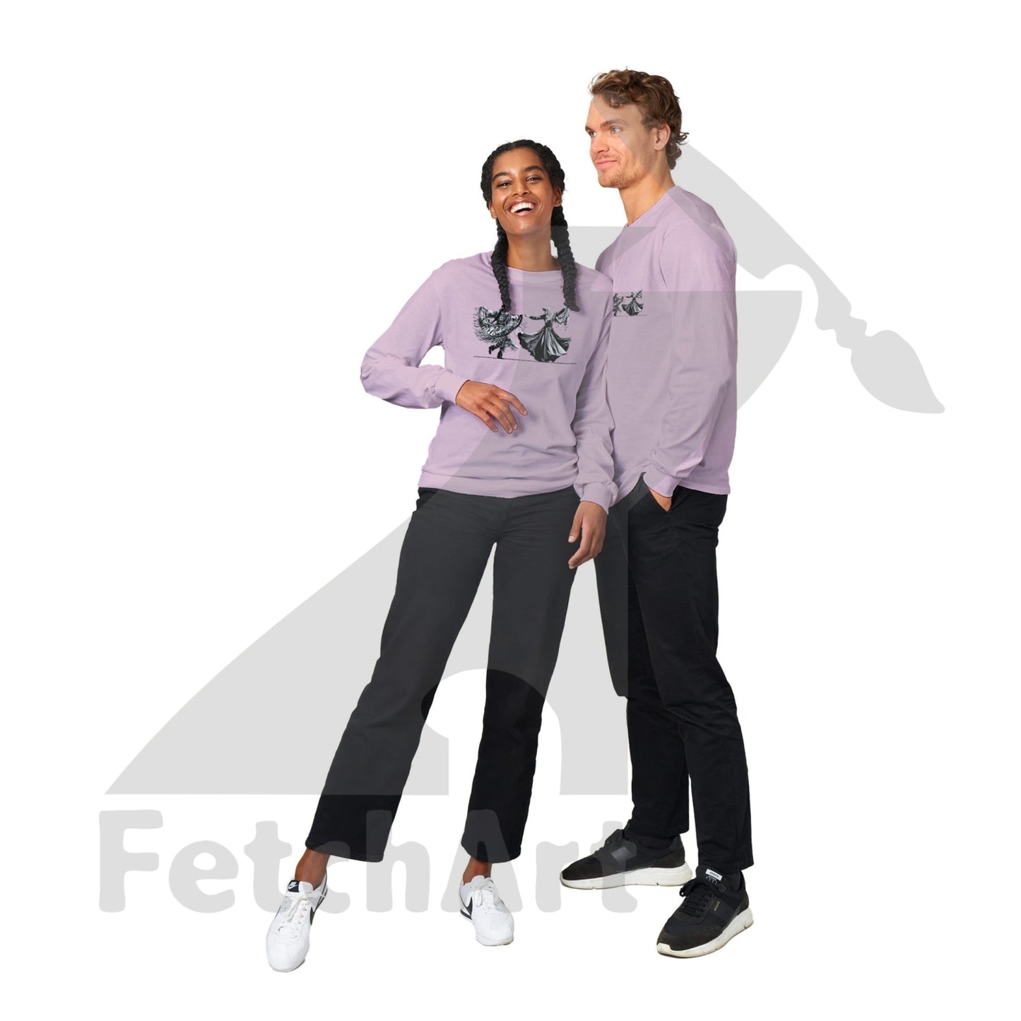 Classic Unisex Longsleeve T-shirt, Women's Freedom Dance - Fetch Art