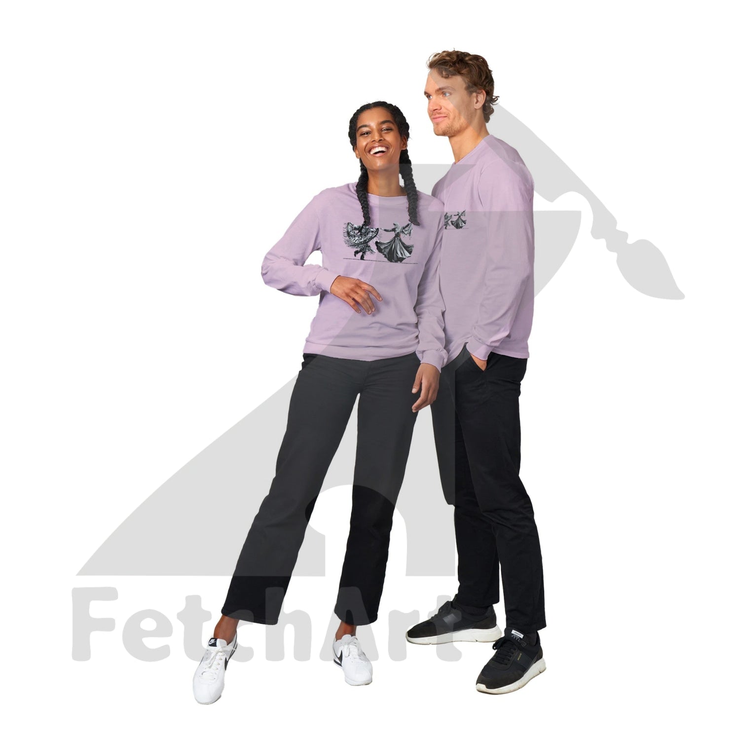 Classic Unisex Longsleeve T-shirt, Women's Freedom Dance - Fetch Art