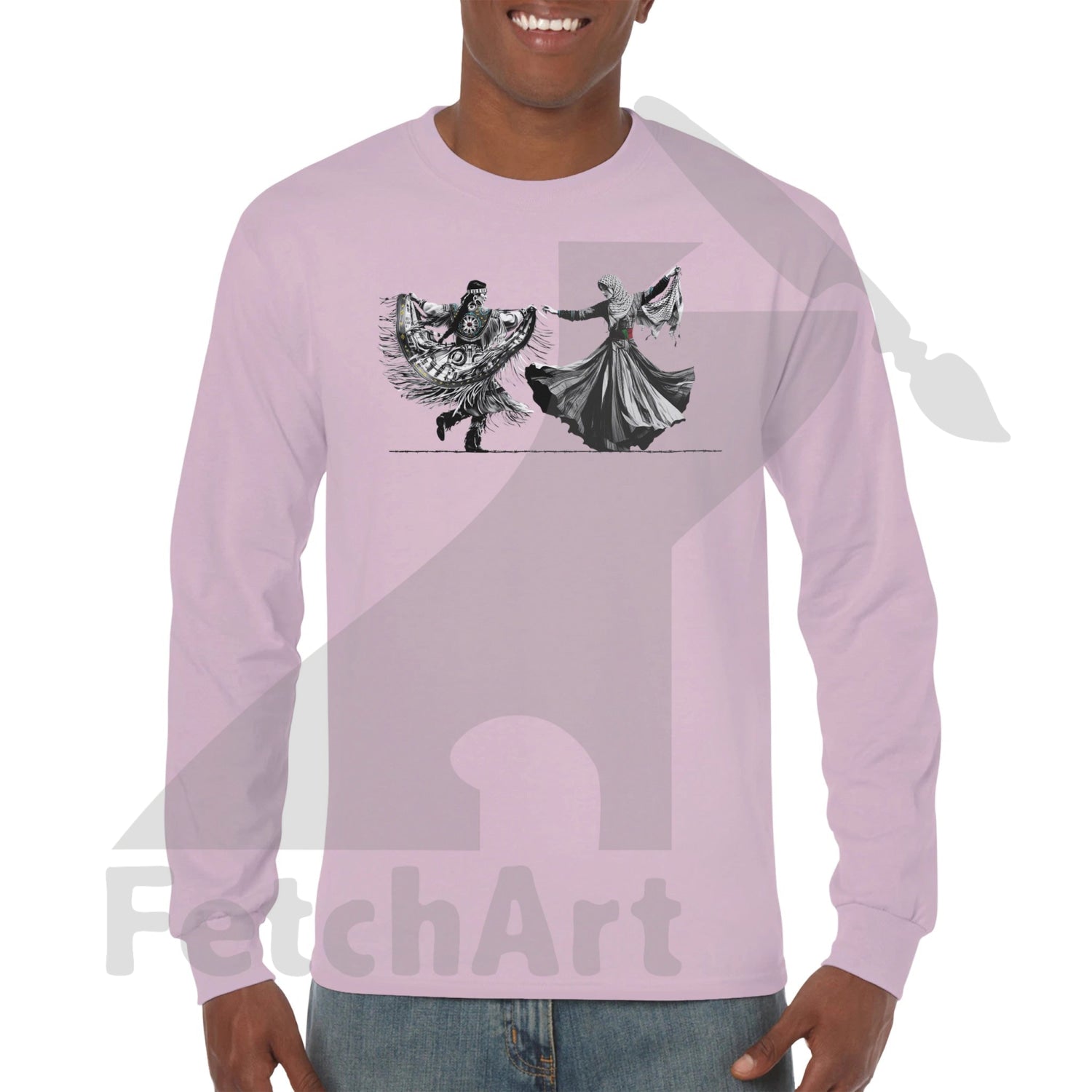 Classic Unisex Longsleeve T-shirt, Women's Freedom Dance - Fetch Art