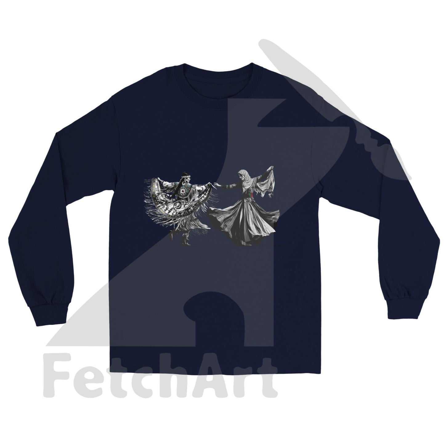 Classic Unisex Longsleeve T-shirt, Women's Freedom Dance - Fetch Art