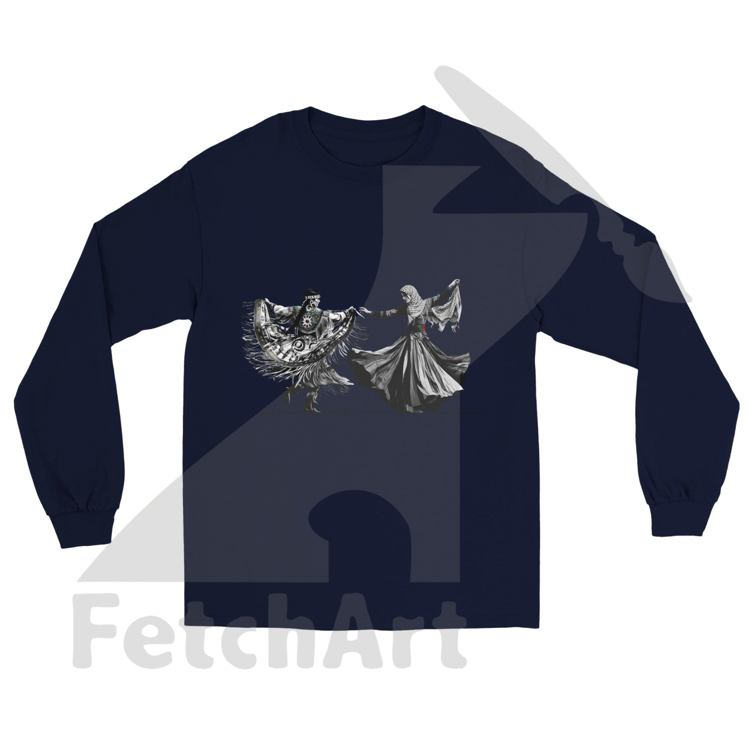Classic Unisex Longsleeve T-shirt, Women's Freedom Dance - Fetch Art