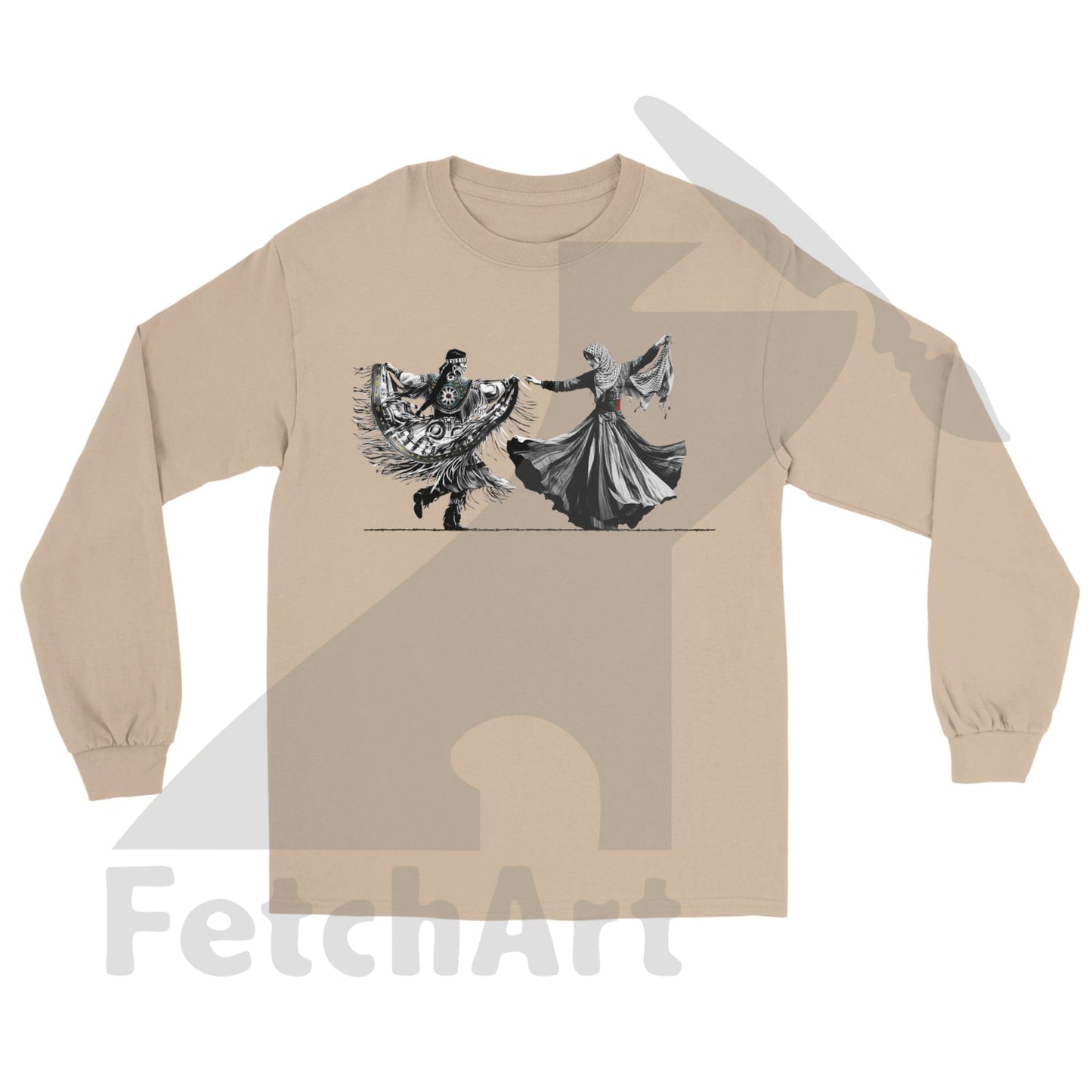 Classic Unisex Longsleeve T-shirt, Women's Freedom Dance - Fetch Art