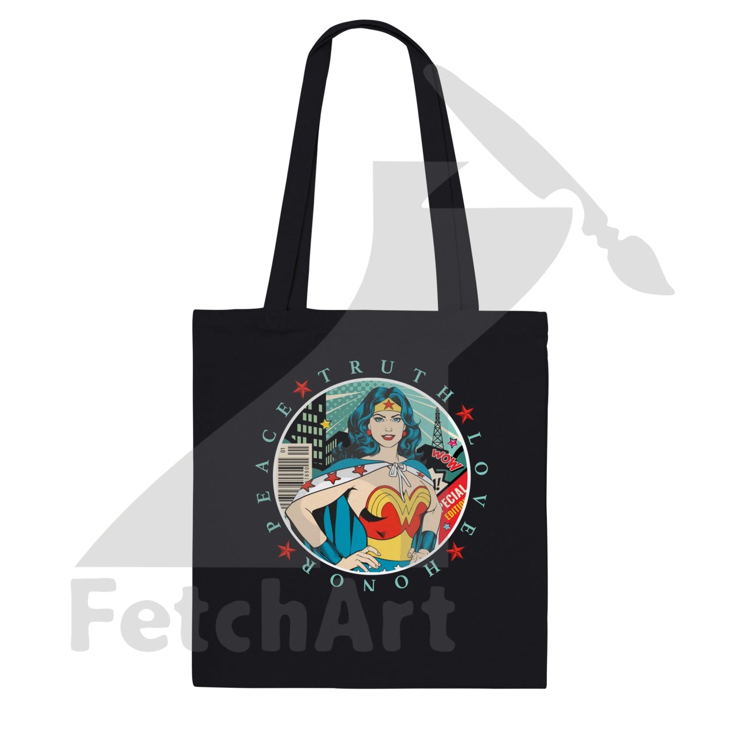 Classic Tote Bag: Empower Your Journey with Wonder Woman Tote Power! - Fetch Art