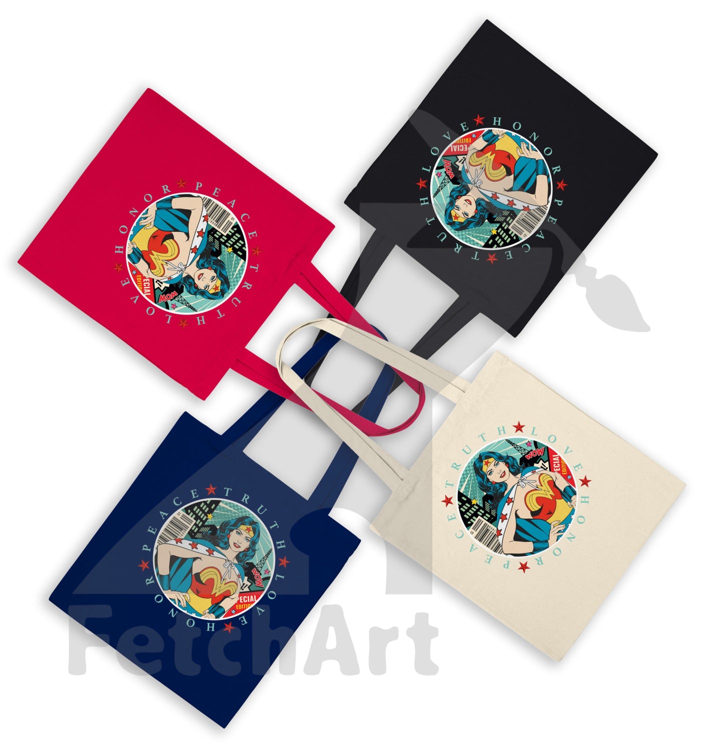 Classic Tote Bag: Empower Your Journey with Wonder Woman Tote Power! - Fetch Art