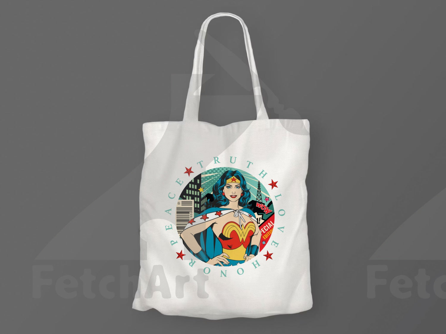 Classic Tote Bag: Empower Your Journey with Wonder Woman Tote Power! - Fetch Art