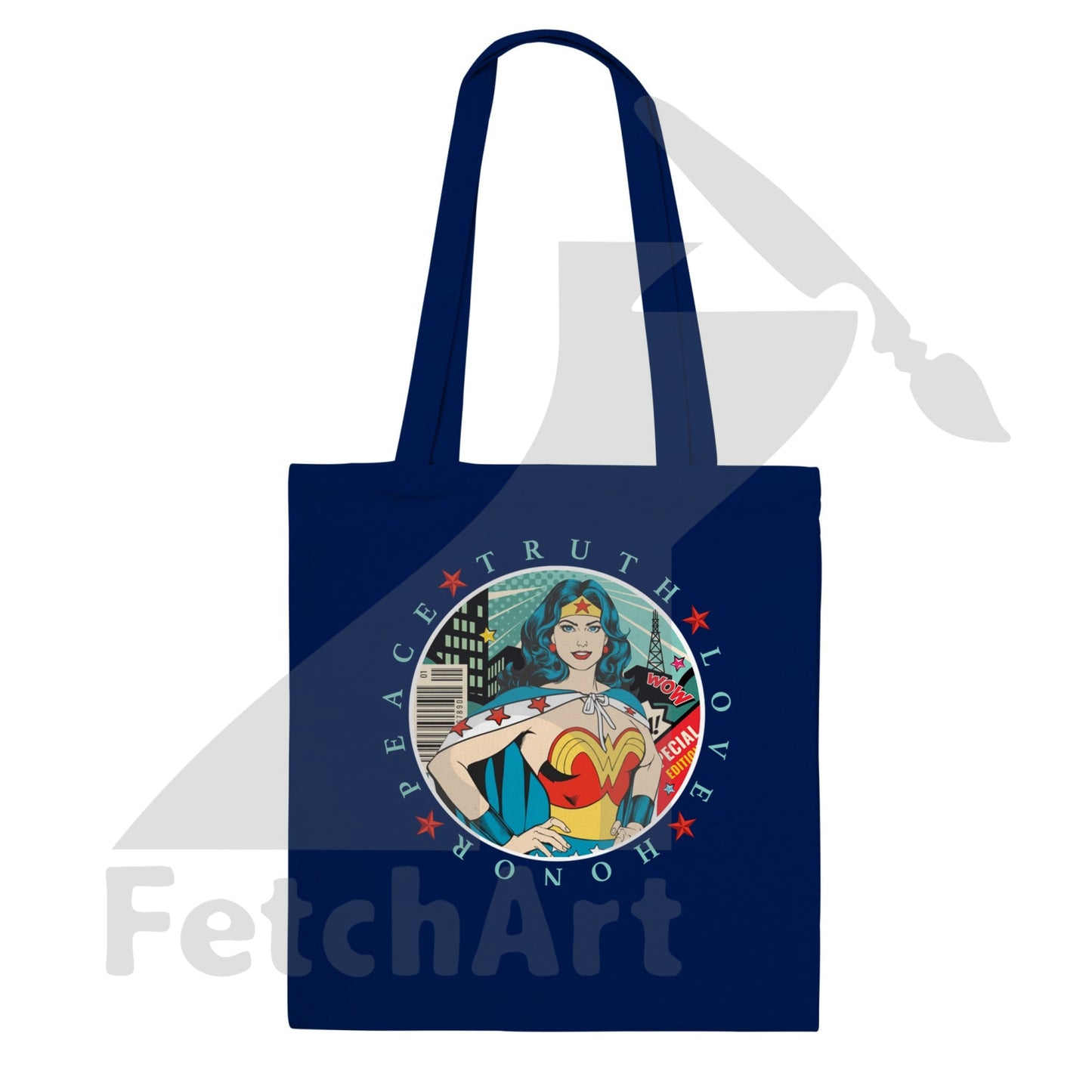 Classic Tote Bag: Empower Your Journey with Wonder Woman Tote Power! - Fetch Art