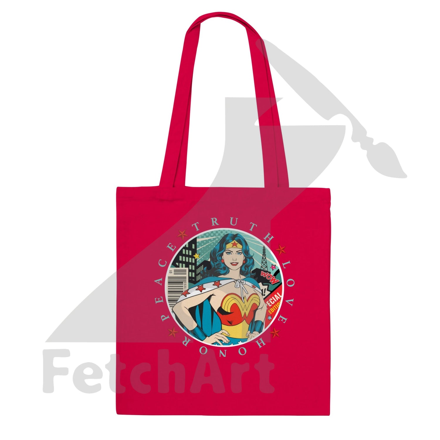 Classic Tote Bag: Empower Your Journey with Wonder Woman Tote Power! - Fetch Art