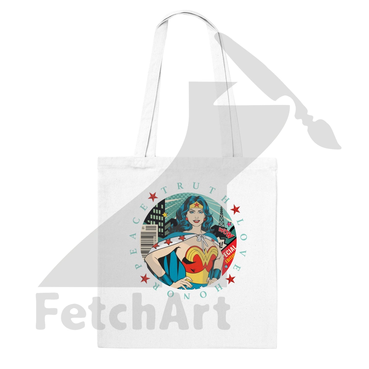 Classic Tote Bag: Empower Your Journey with Wonder Woman Tote Power! - Fetch Art