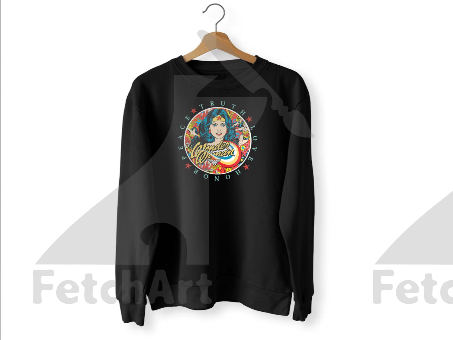 Empower Your Style with Wonder Woman Long Sleeve T-Shirt: Trendy Urban Fashion - Fetch Art