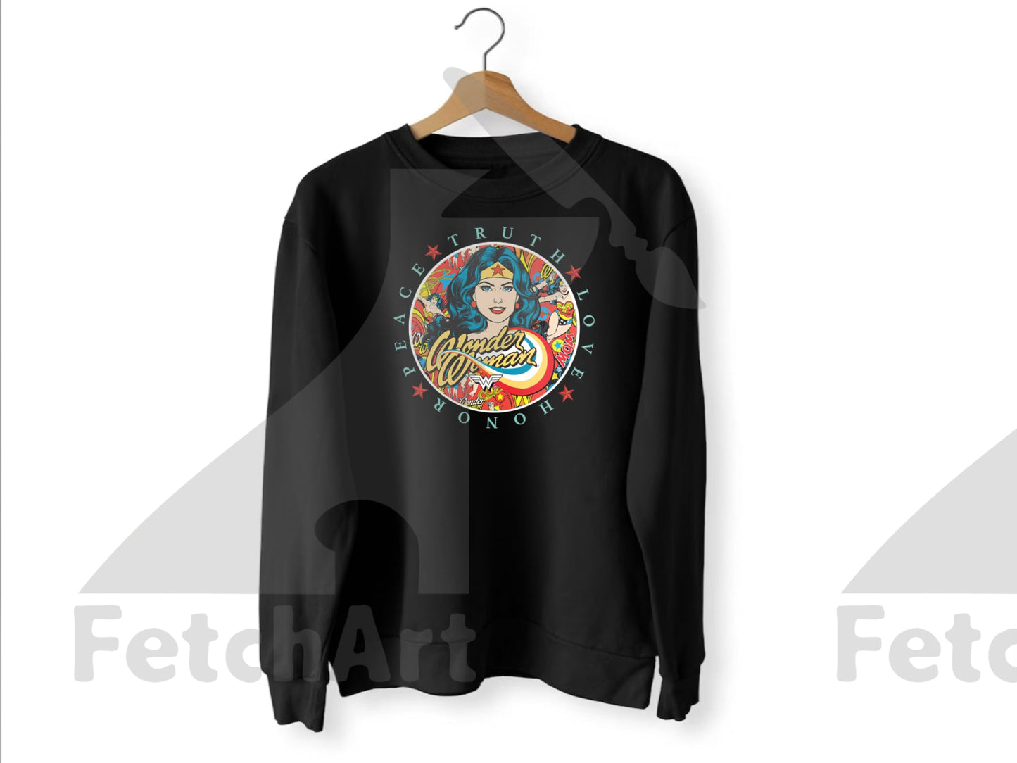 Empower Your Style with Wonder Woman Long Sleeve T-Shirt: Trendy Urban Fashion - Fetch Art