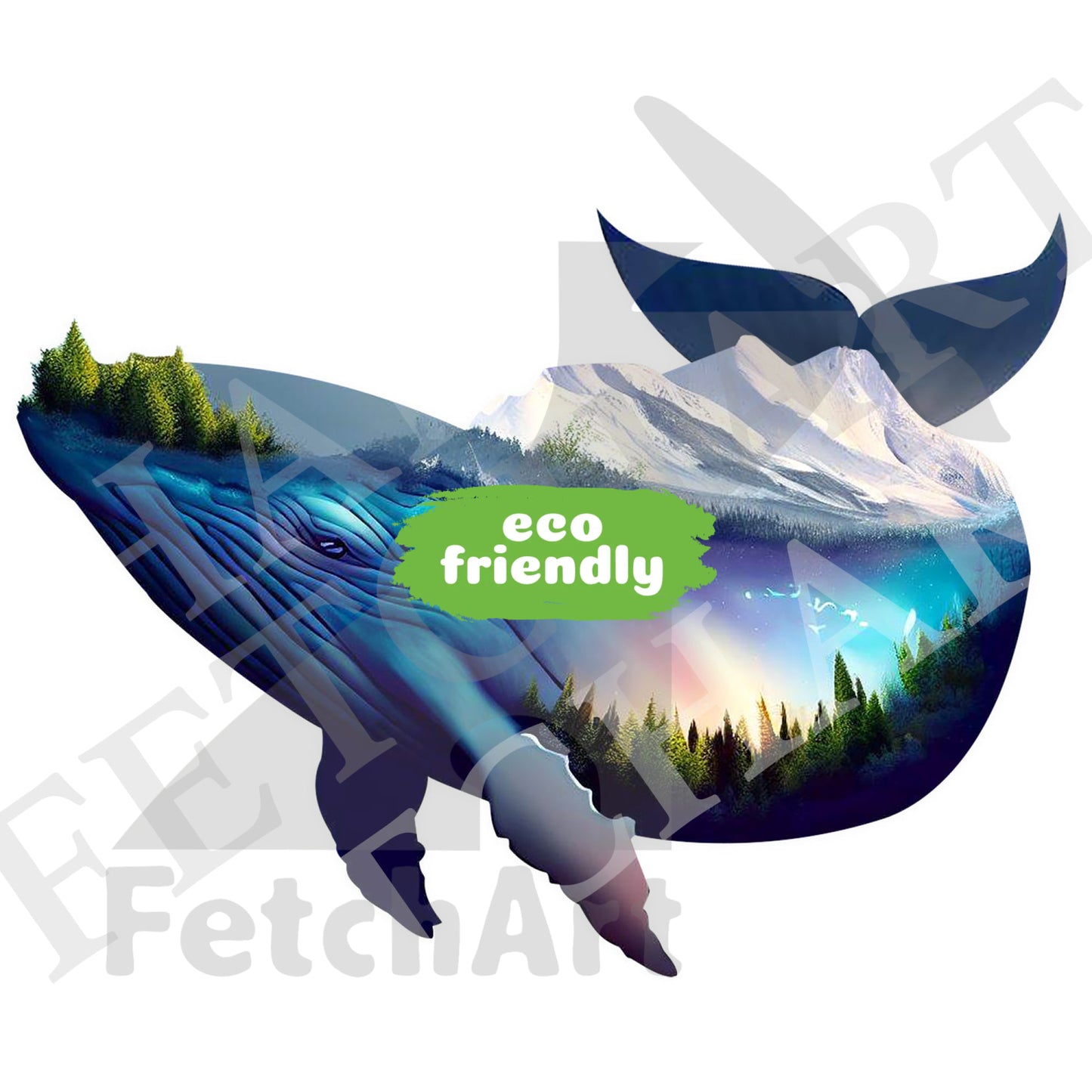 Humpback whale print on a stylish tote bag, an eco-friendly choice for carrying your essentials. - Fetch Art