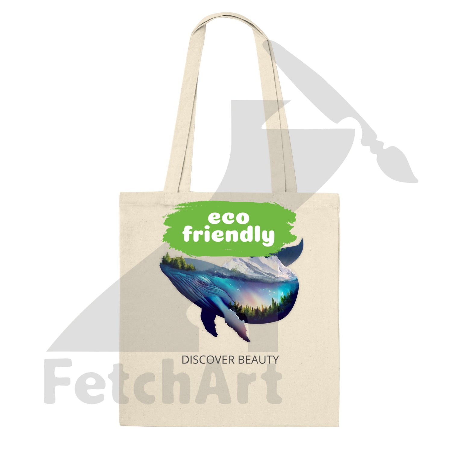 Humpback whale design tote bag, a fashionable and eco-friendly accessory.