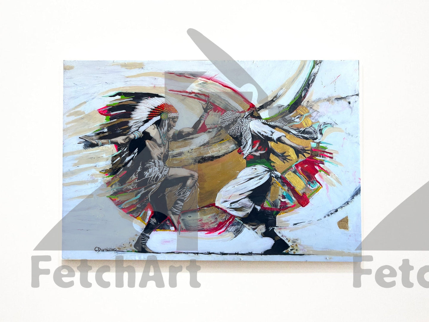 Freedom Dance: A Symbolic Fusion of Indigenous Spirit and Palestinian Resilience - Fetch Art