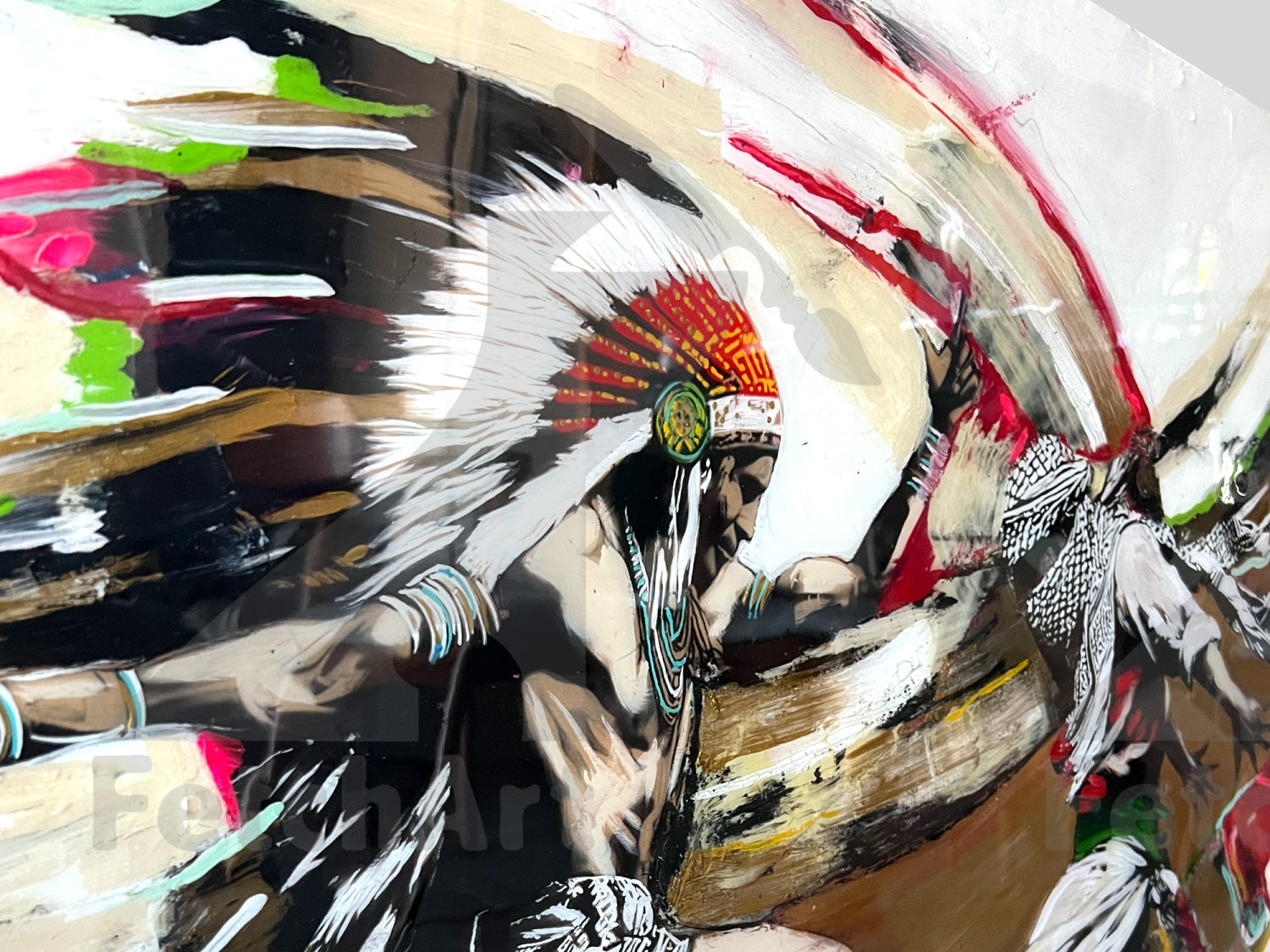 Freedom Dance: A Symbolic Fusion of Indigenous Spirit and Palestinian Resilience - Fetch Art