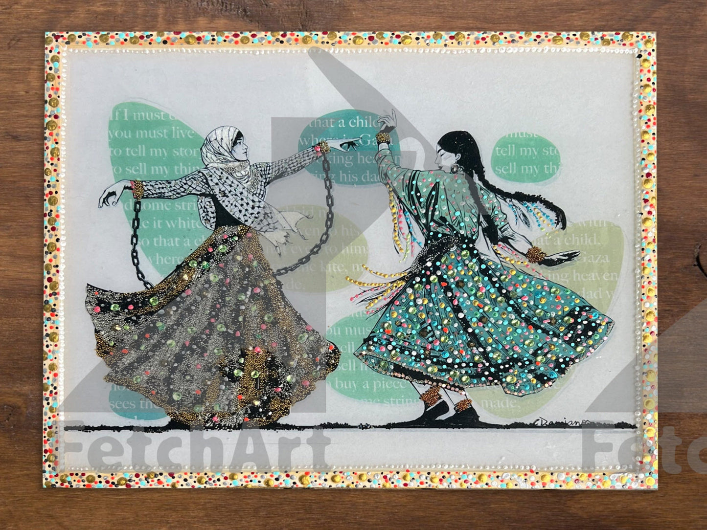 Freedom Dance: Handcrafted Multi Medium Wall Art - Fetch Art