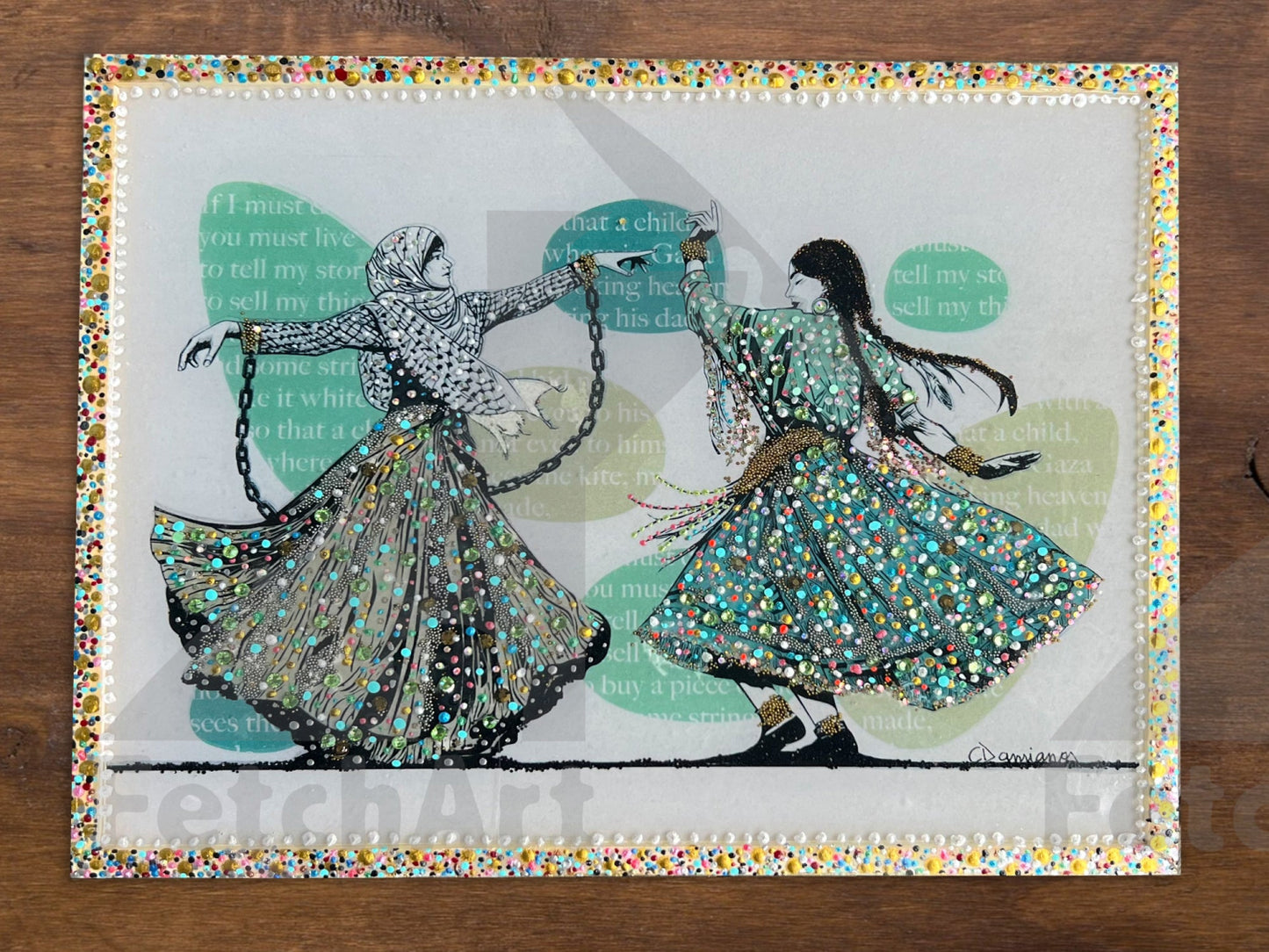 Freedom Dance: Handcrafted Multi Medium Wall Art - Fetch Art