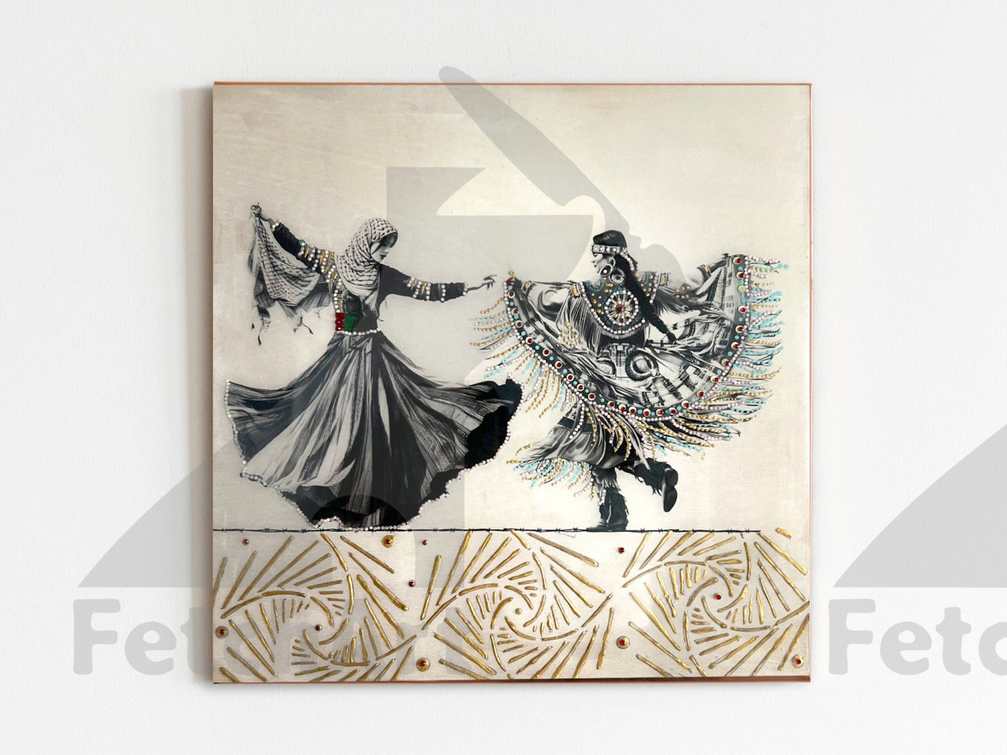 Freedom Dance: Original Paintings with Resin and Mixed Medium - Fetch Art