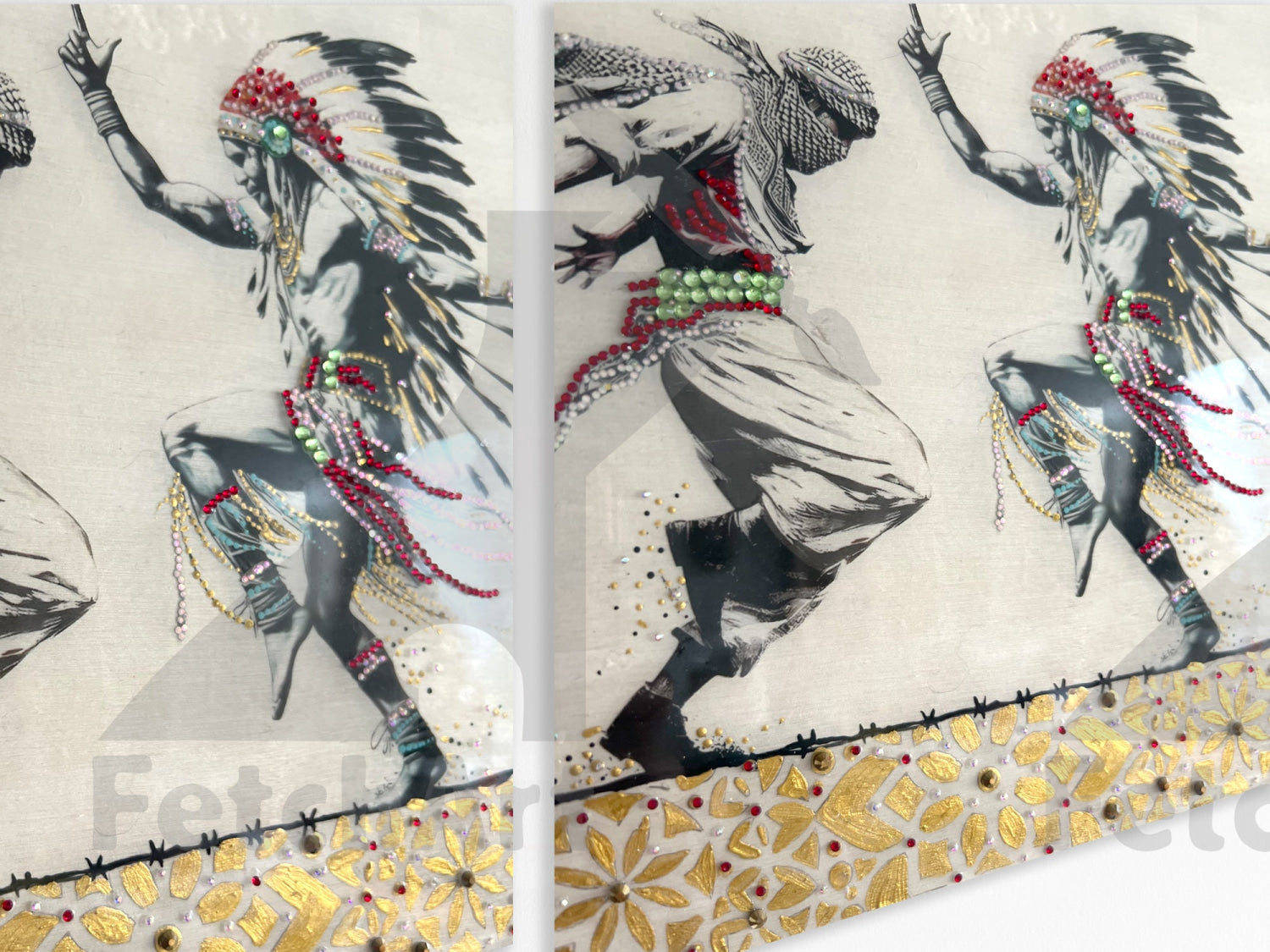 Freedom Dance: Original Paintings with Resin and Mixed Medium - Fetch Art