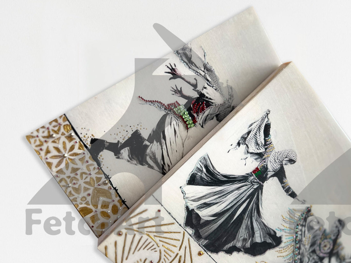 Freedom Dance: Original Paintings with Resin and Mixed Medium - Fetch Art