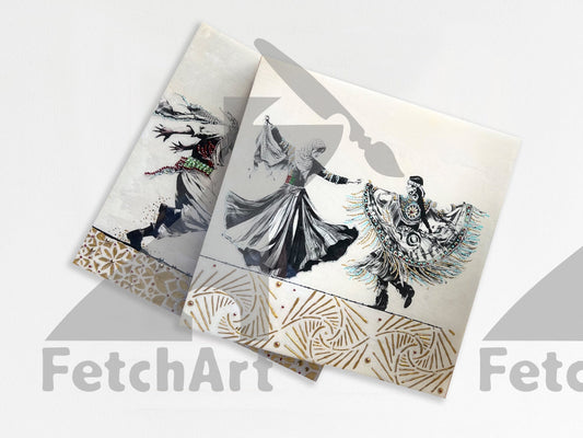 Freedom Dance: Original Paintings with Resin and Mixed Medium - Fetch Art