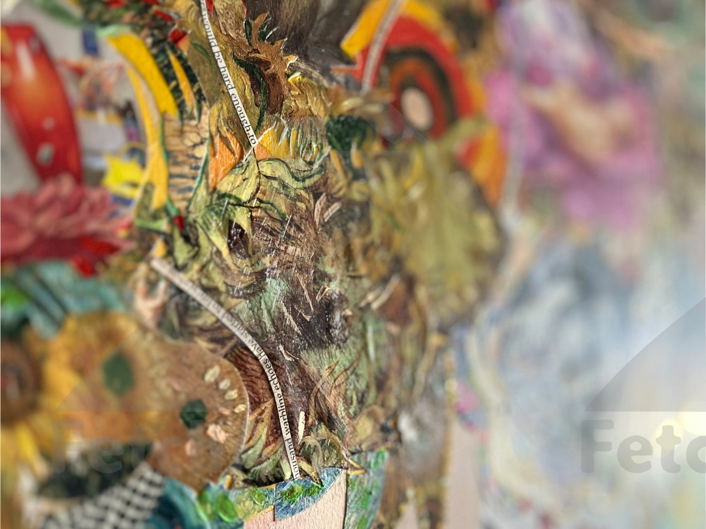 Frida Gone Gogh - Large Mixed Media Painting