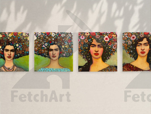 Frida Kahlo Portraits - Mixed Medium Art - Fetch Art