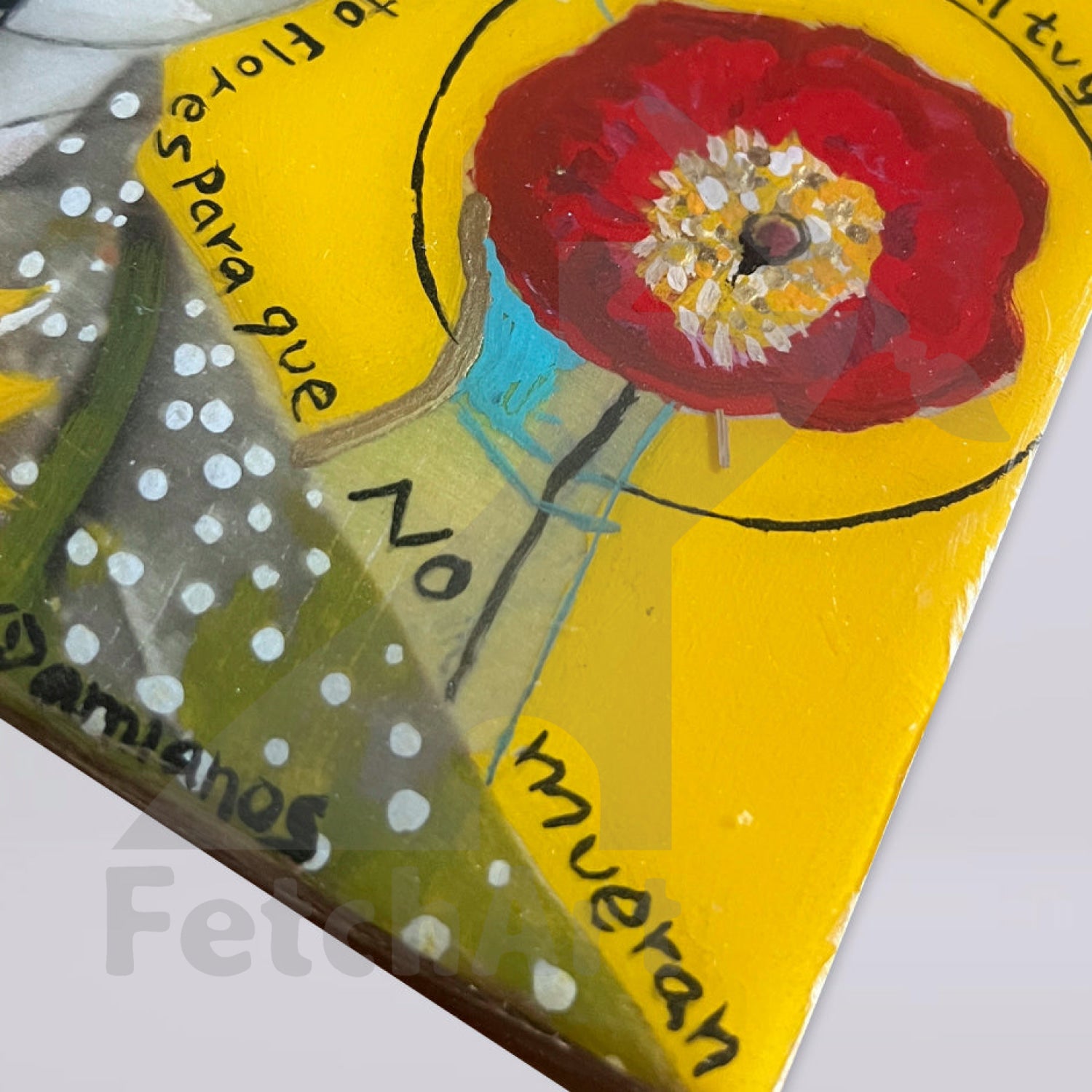 Frida Kahlo Portrait Original Artwork Collage and Acrylic on Wood Panel Acrylic