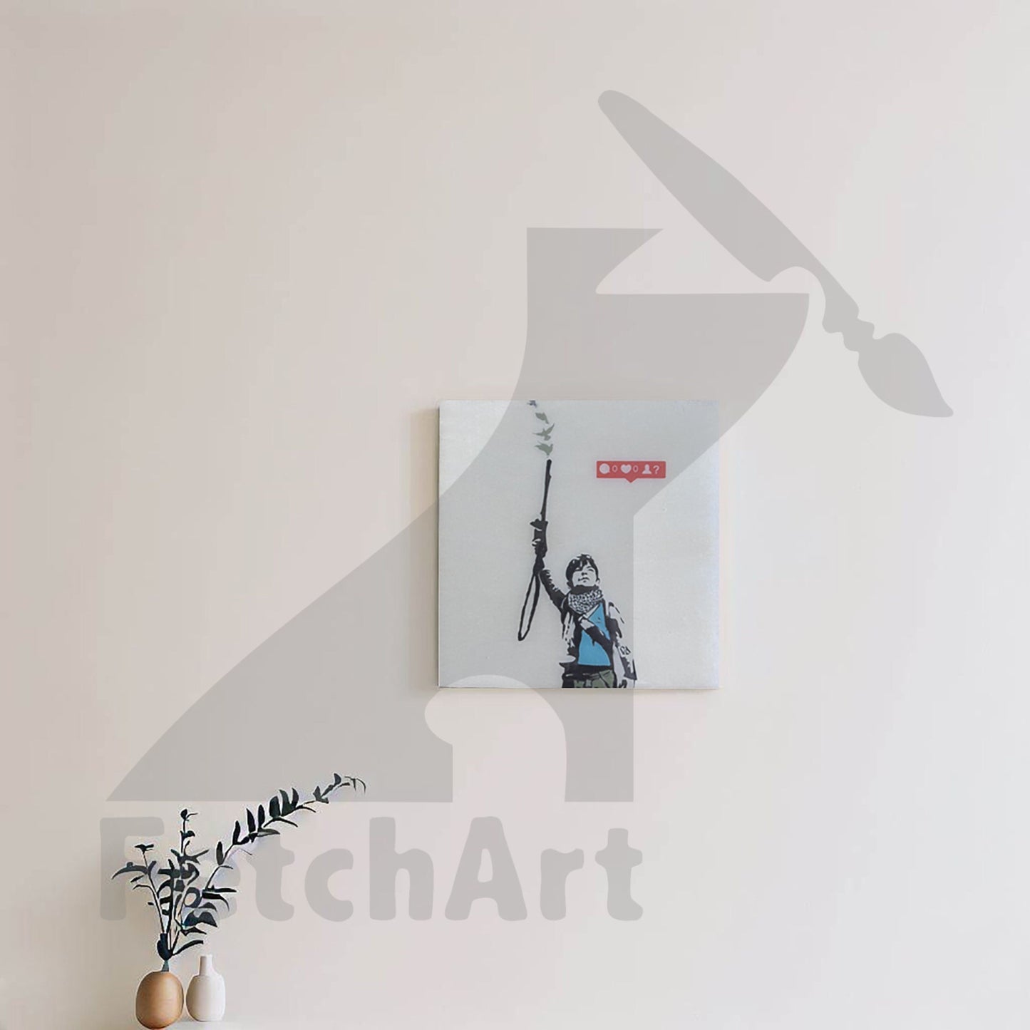 Graffiti-Inspired Acrylic Painting on Wood Canvas | Original Wall Decor | Street Art meets Expressionism Fetch Art