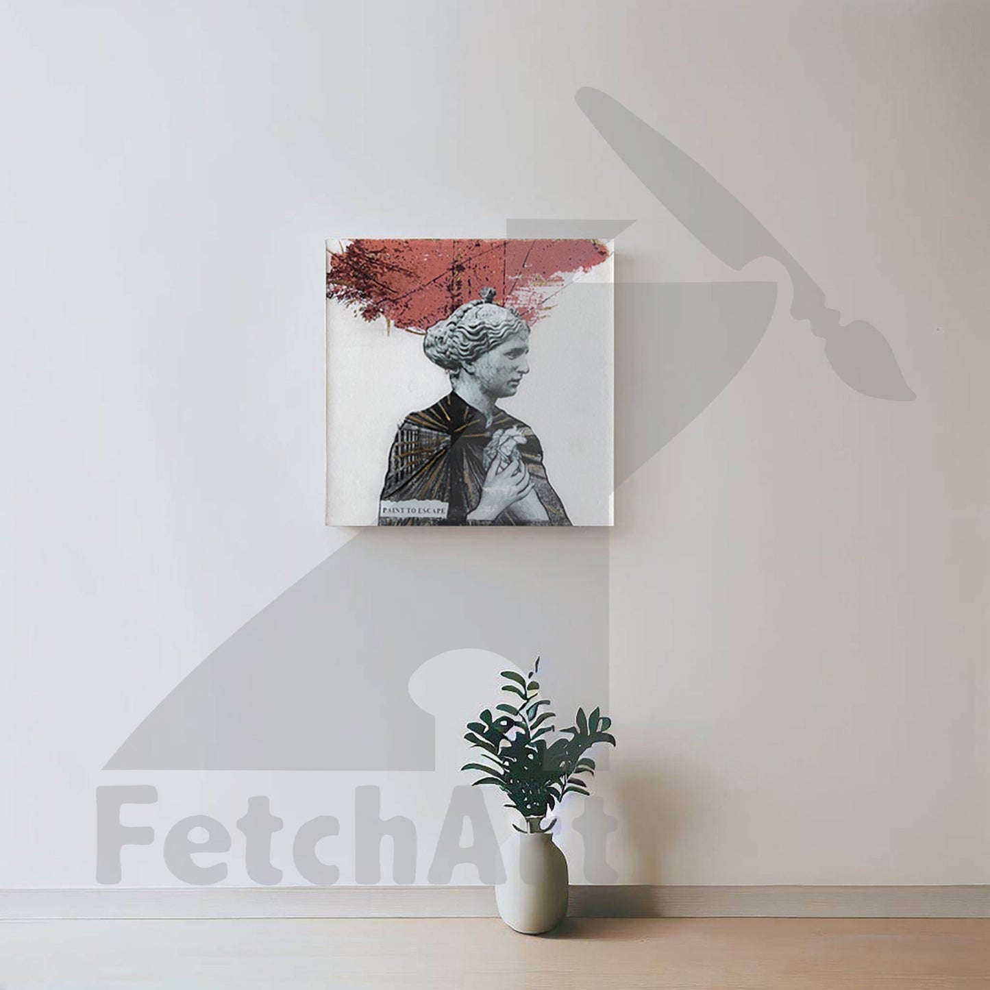 Graffiti-Inspired Acrylic Painting on Wood Canvas | Original Wall Decor | Street Art meets Expressionism Fetch Art