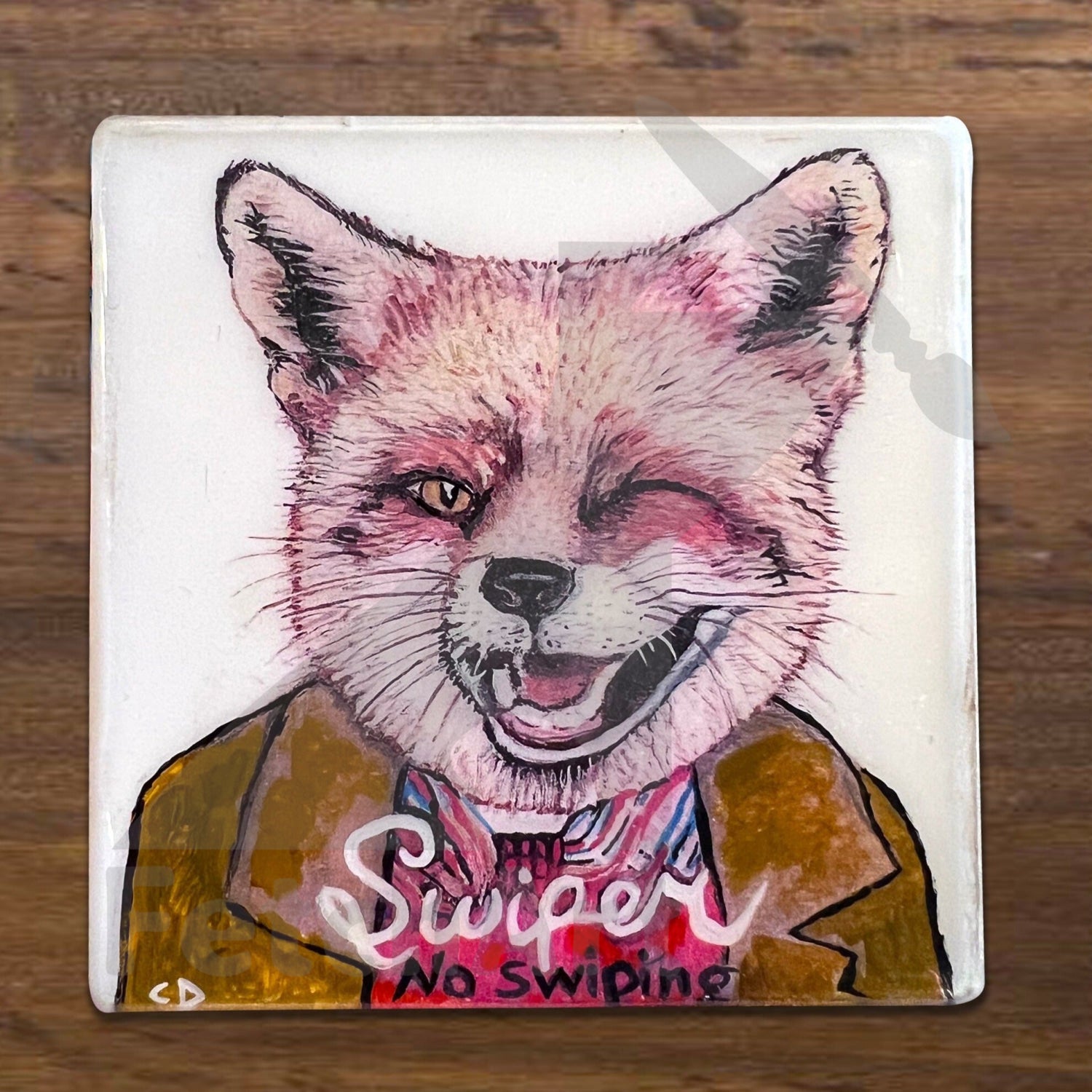 Ceramic Fox Coaster