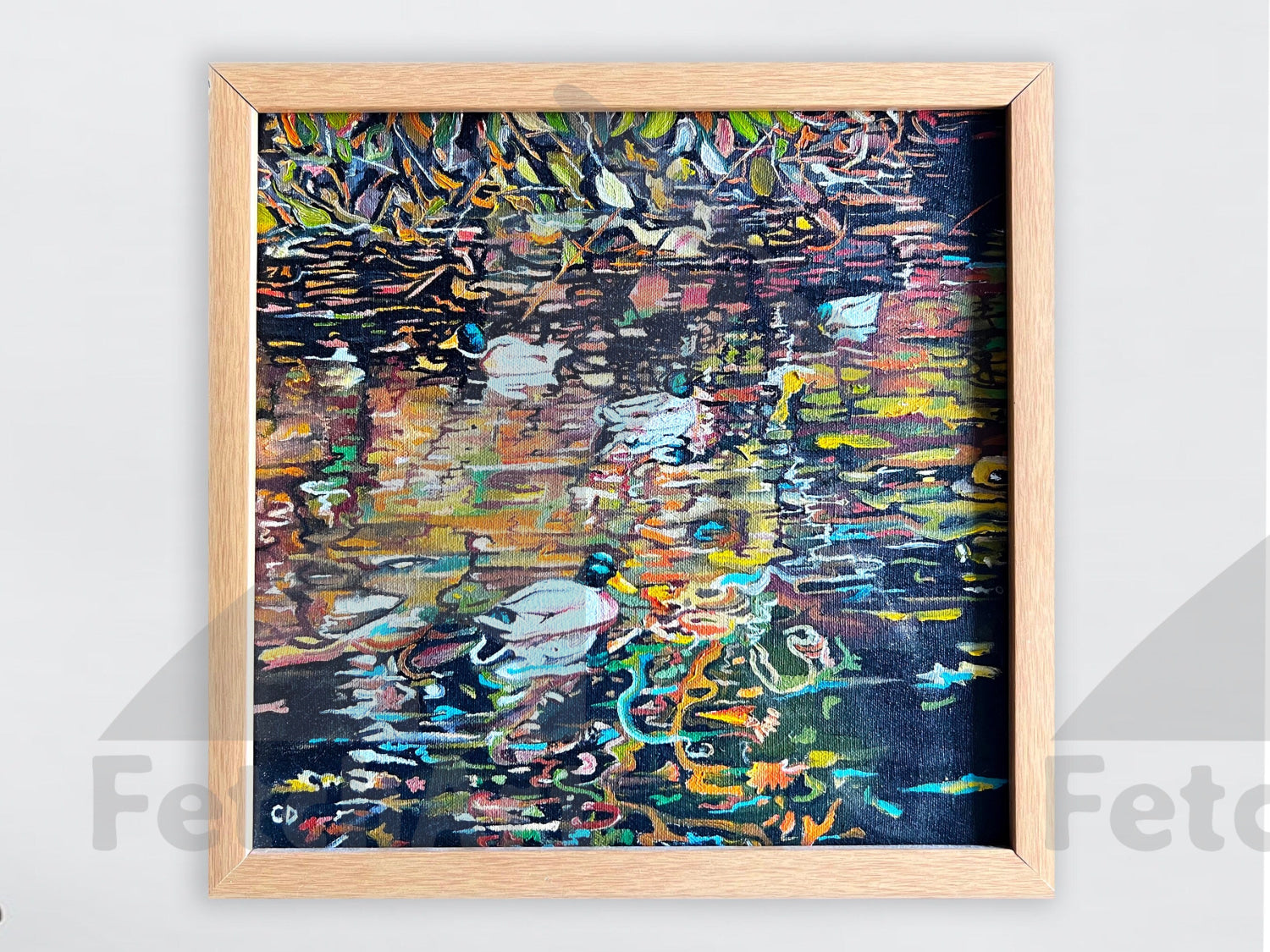 High Park Fall Landscape | Original Nature Oil Color Painting with wood frame Fetch Art