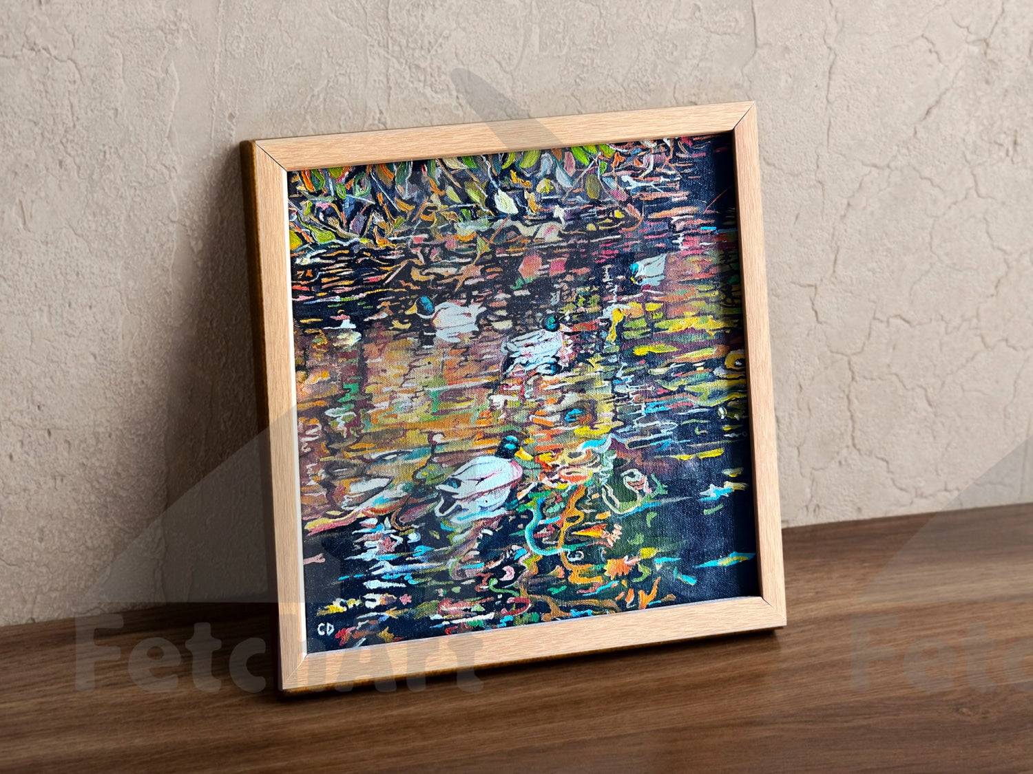 High Park Fall Landscape | Original Nature Oil Painting with Wood Frame - Fetch Art