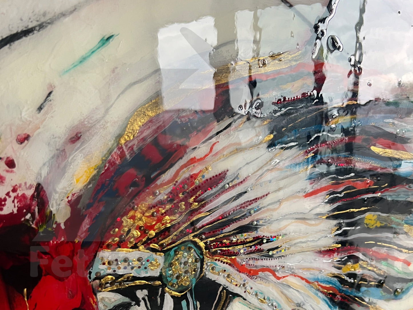 Large Freedom Dance: An Abstract Fusion Of Indigenous Spirit And Palestinian Resilience