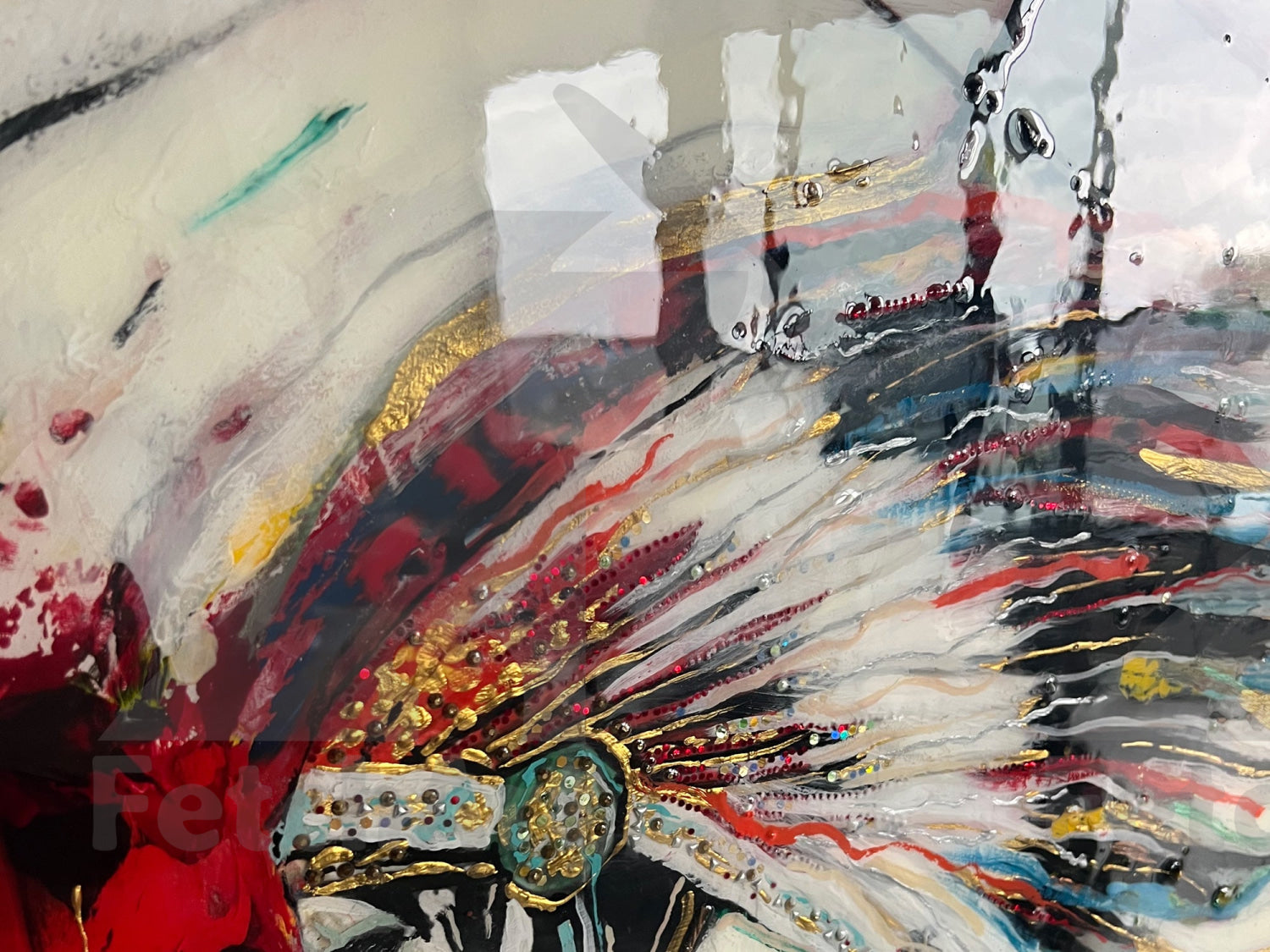 Large Freedom Dance: An Abstract Fusion Of Indigenous Spirit And Palestinian Resilience