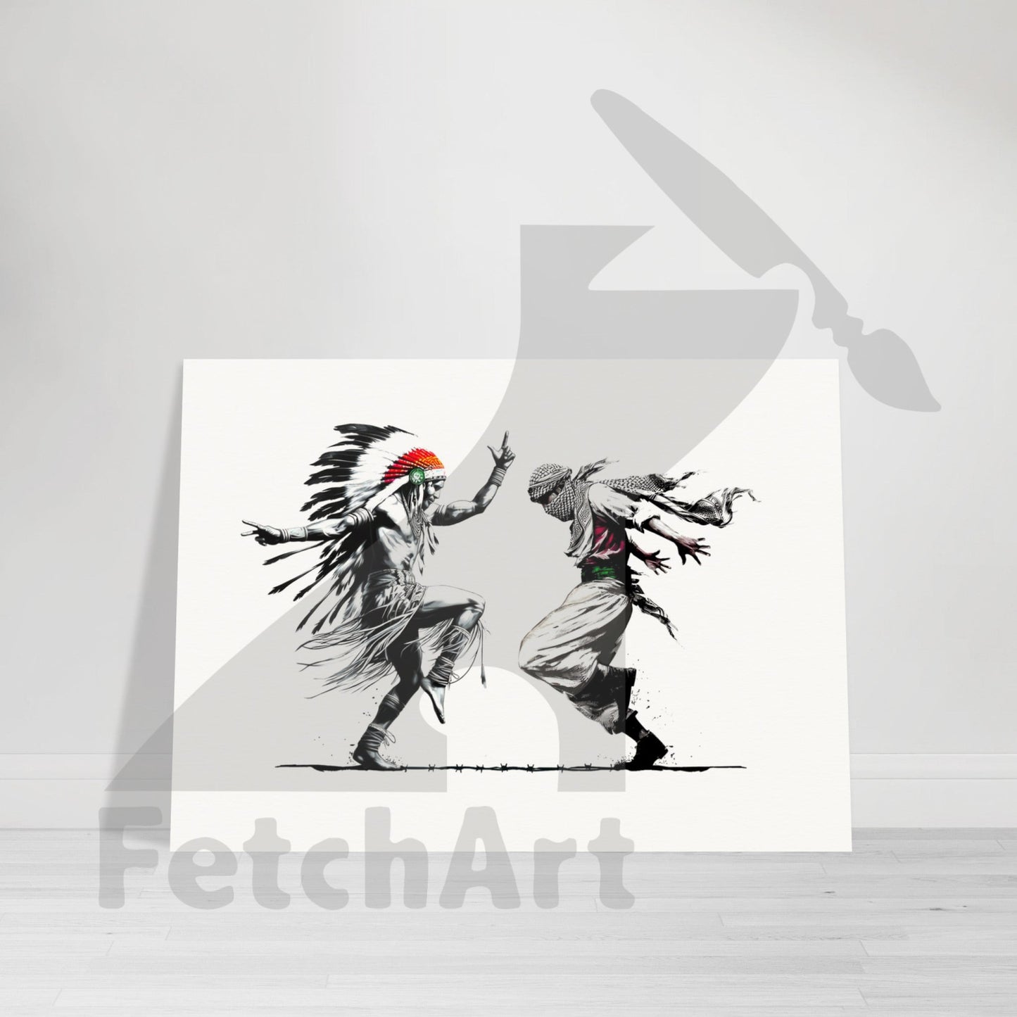 Museum-Quality Matte Paper Poster-Men-Freedom Dance Print Material