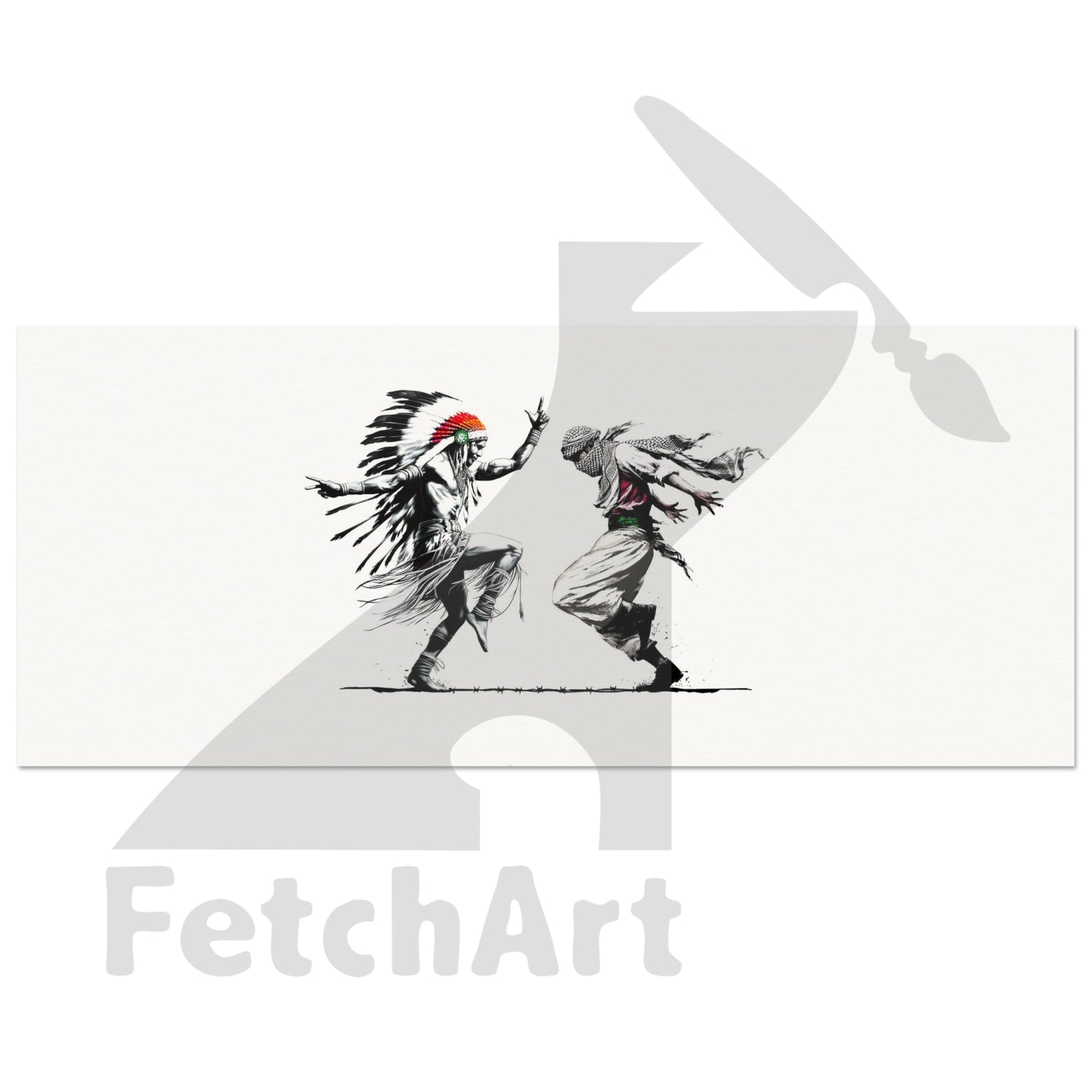 Museum-Quality Matte Paper Poster-Men-Freedom Dance 25X60 Cm / 10X24 Print Material